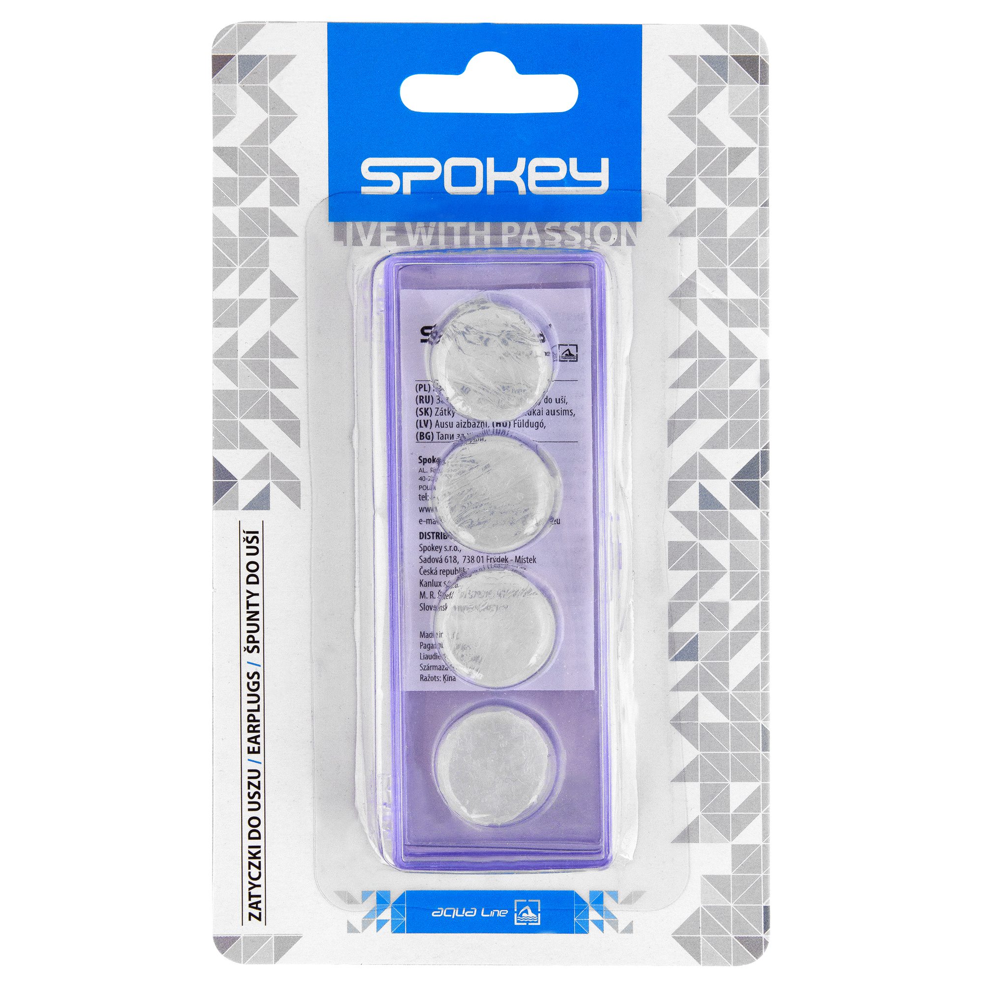 Oordopjes voor zwemmen transparant - Spokey SHELL Oordopjes voor zwemmen transparant - Spokey SHELL