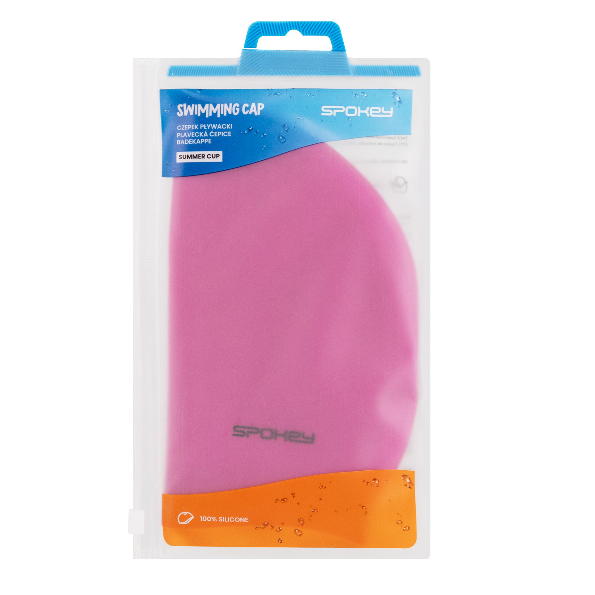 Silicone badmuts roze voor zwemmen - Spokey SUMMER CUP Silicone badmuts roze voor zwemmen - Spokey SUMMER CUP