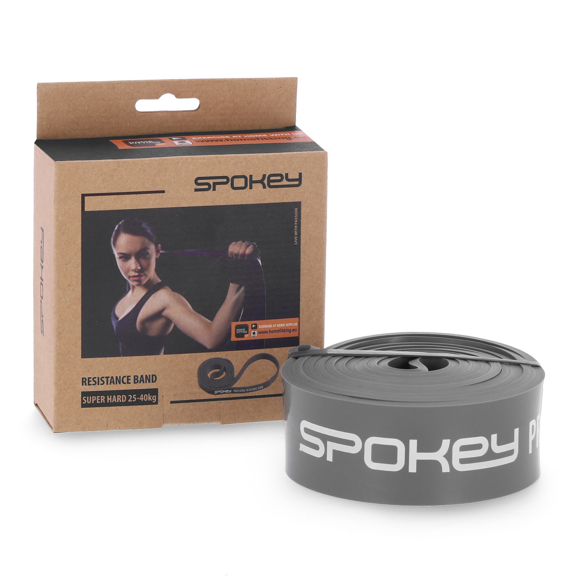 Super harde weerstand band grijs voor krachttraining - Spokey POWER II Super harde weerstand band grijs voor krachttraining - Spokey POWER II