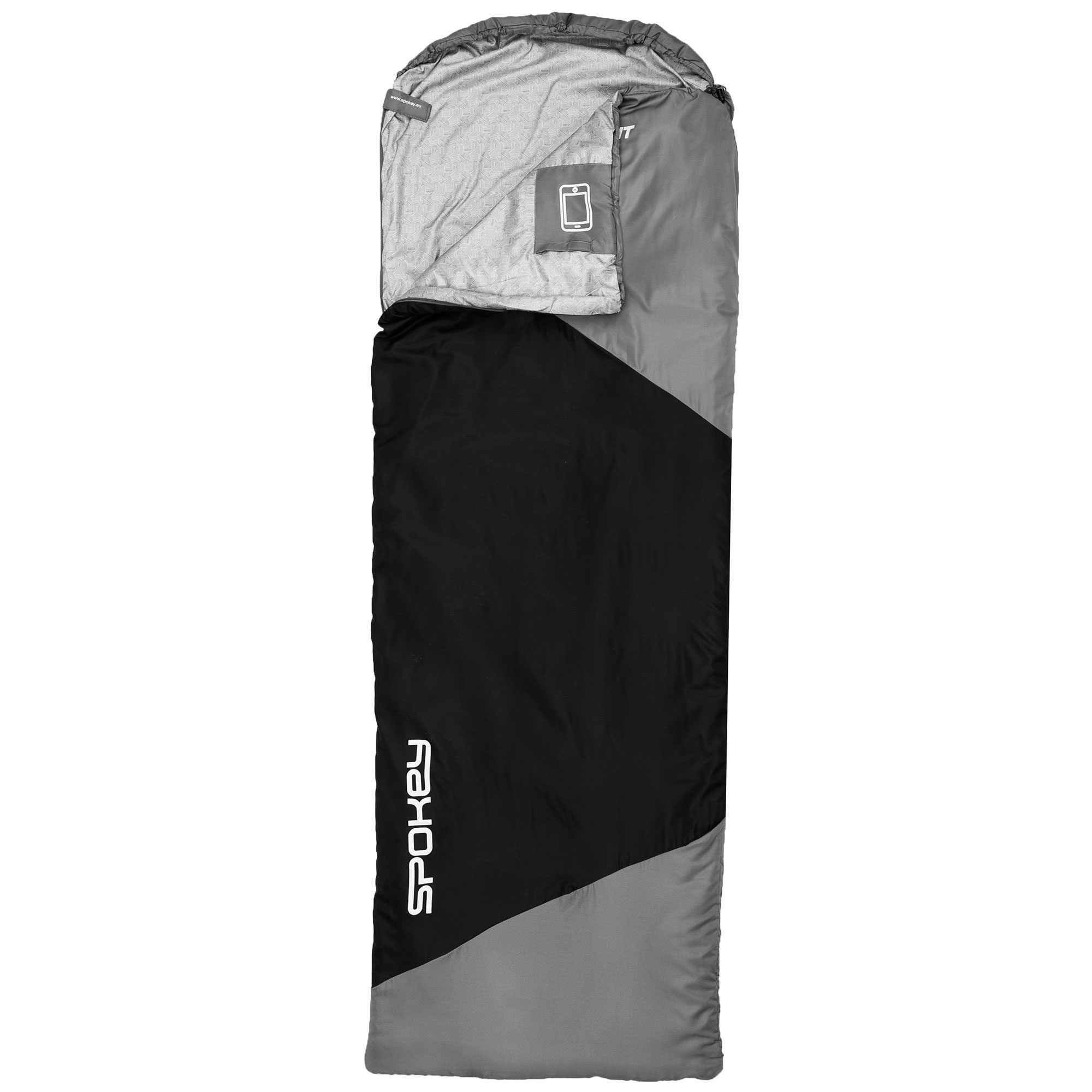 Spokey ULTRALIGHT 600II slaapzak zwart/grijs 210x75 cm Spokey ULTRALIGHT 600II slaapzak zwart/grijs 210x75 cm
