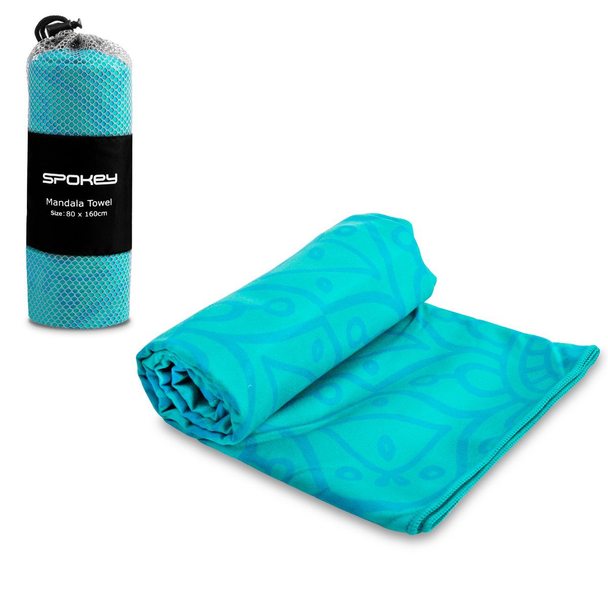 Mandala strandhanddoek 80x160 cm turquoise/blauw Mandala strandhanddoek 80x160 cm turquoise/blauw