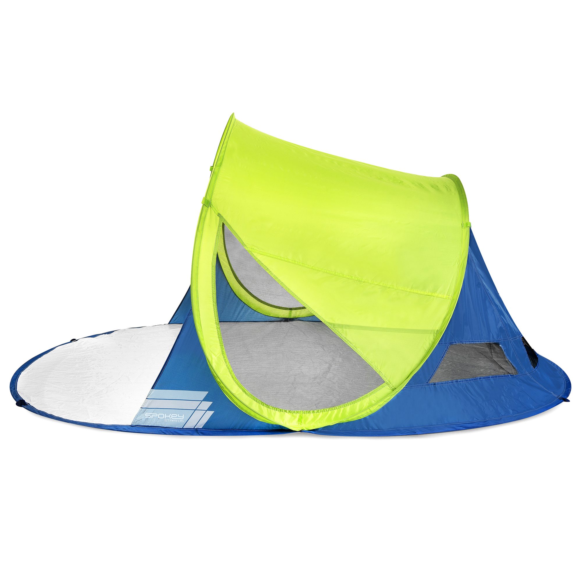 Pop-up Strandscherm - Strandtent - UV40 filter - Blauw / Geel - 190x120x90 cm - Spokey STRATUS Pop-up Strandscherm - Strandtent - UV40 filter - Blauw / Geel - 190x120x90 cm - Spokey STRATUS