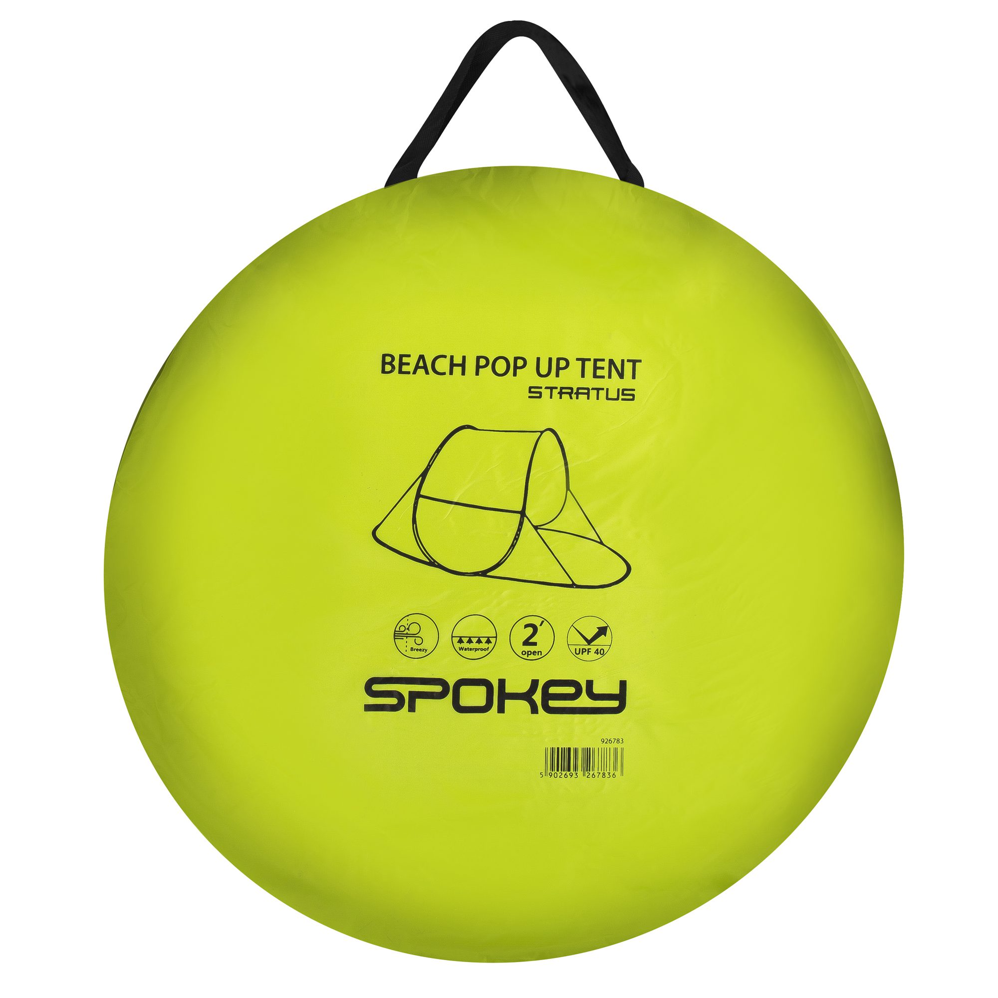 Pop-up Strandscherm - Strandtent - UV40 filter - Blauw / Geel - 190x120x90 cm - Spokey STRATUS Pop-up Strandscherm - Strandtent - UV40 filter - Blauw / Geel - 190x120x90 cm - Spokey STRATUS