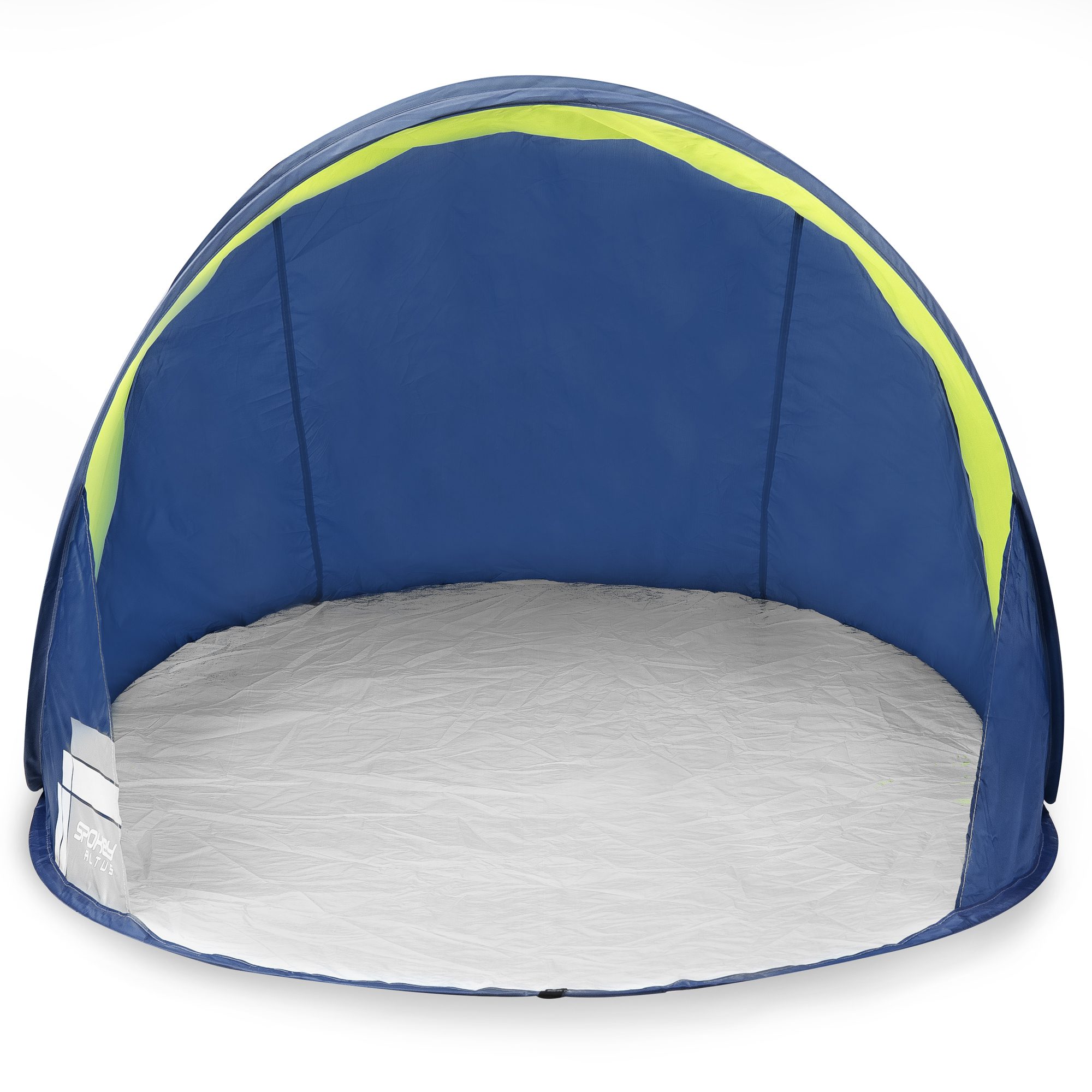 Strandscherm - Strandtent - Geel / Blauw - 195x100x85 cm - Spokey ALTUS Strandscherm - Strandtent - Geel / Blauw - 195x100x85 cm - Spokey ALTUS