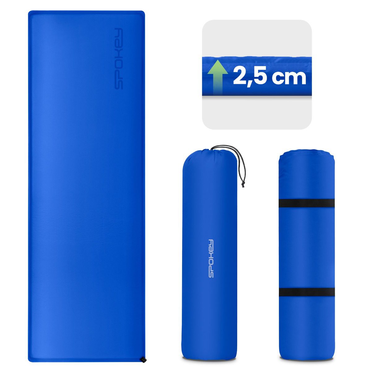 Zelfopblaasbare slaapmat blauw 180x50cm R-Value 3.6 - Spokey SAVORY Zelfopblaasbare slaapmat blauw 180x50cm R-Value 3.6 - Spokey SAVORY