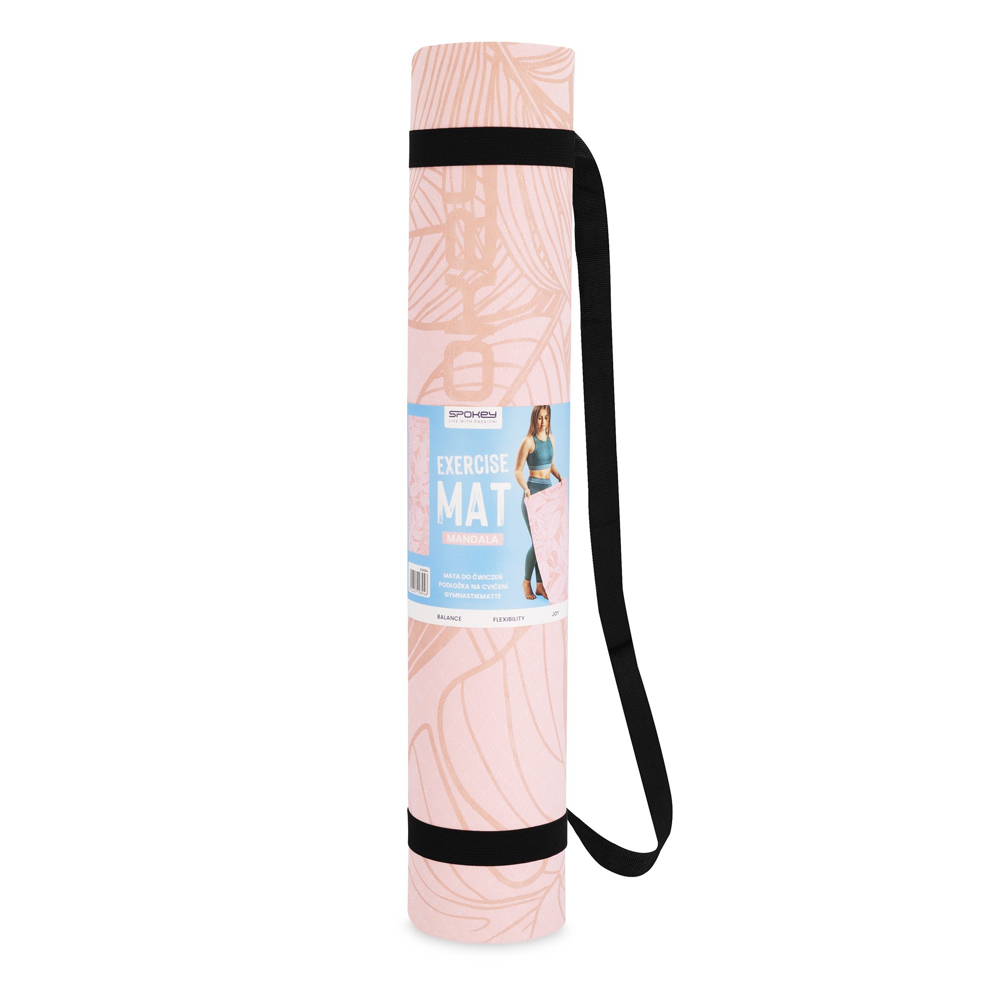 Spokey LEAF yoga mat roze 183x61 cm Spokey LEAF yoga mat roze 183x61 cm
