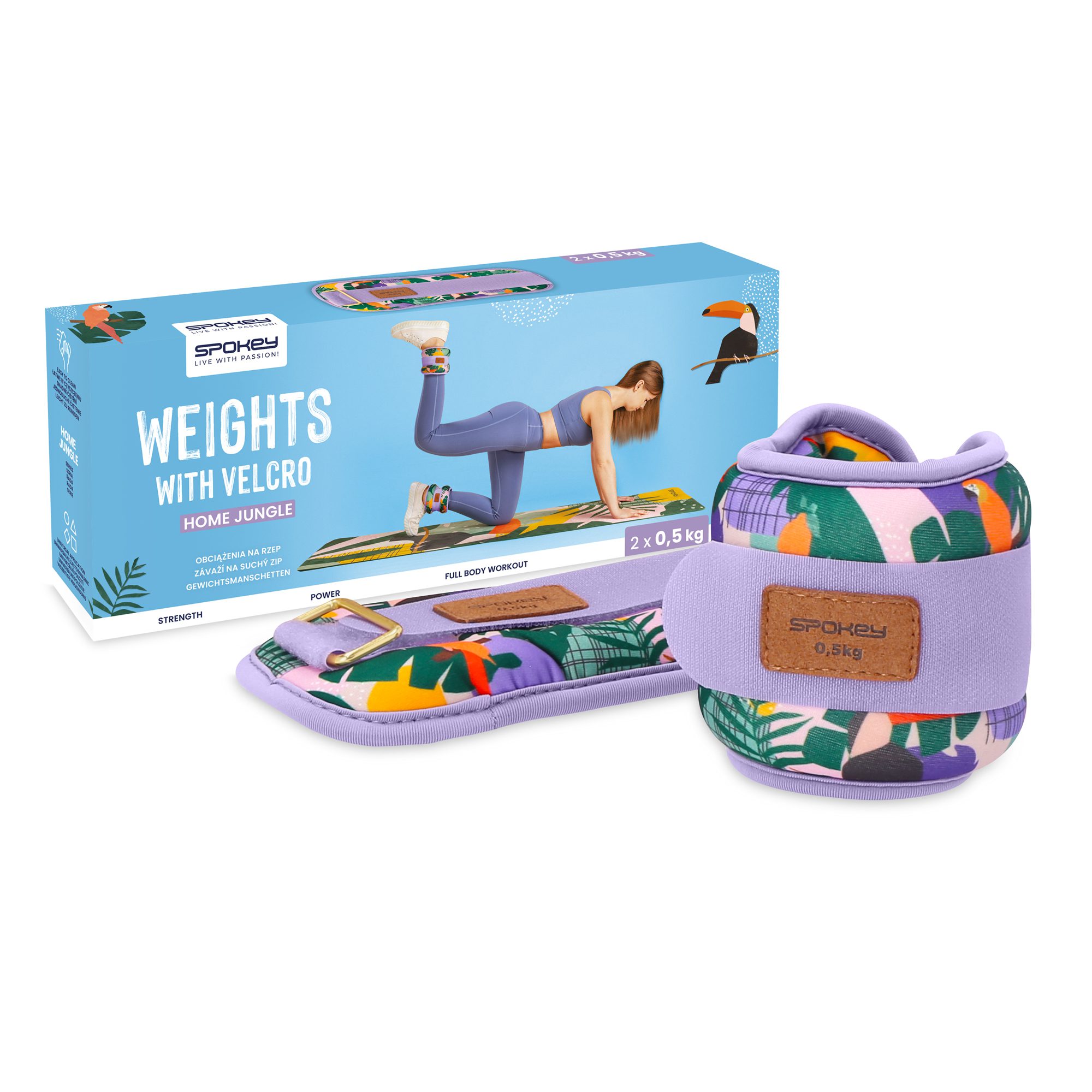 Spokey HOME JUNGLE 2x 0,5 kg gewichten Spokey HOME JUNGLE 2x 0,5 kg gewichten
