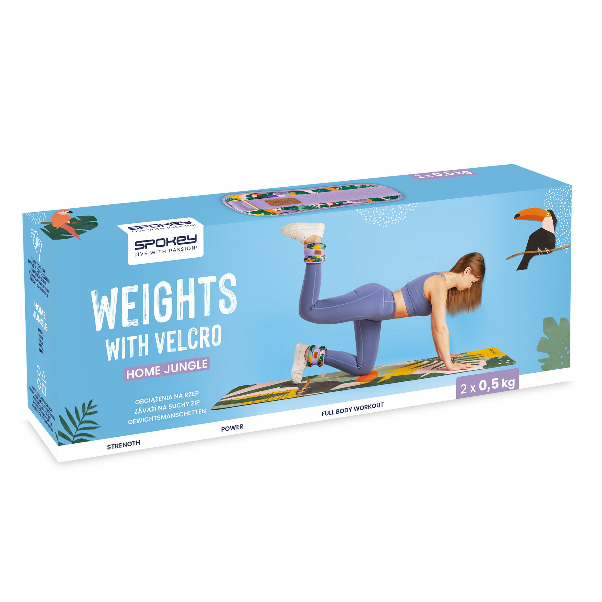 Spokey HOME JUNGLE 2x 0,5 kg gewichten Spokey HOME JUNGLE 2x 0,5 kg gewichten