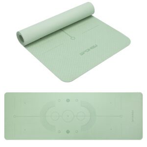Yoga en fitnessmat groen 183x61 cm - Spokey MANDALA
