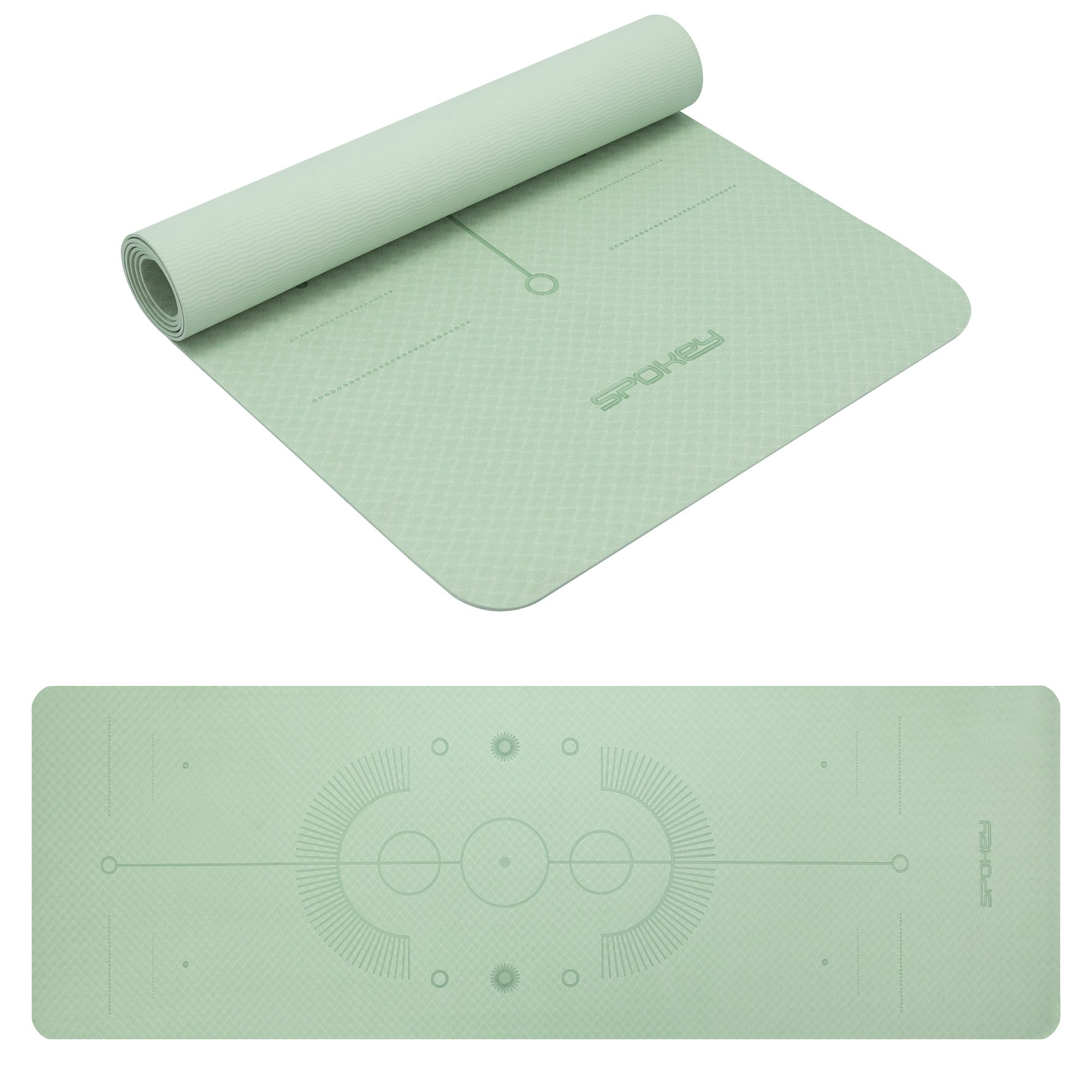Yoga en fitnessmat groen 183x61 cm - Spokey MANDALA Yoga en fitnessmat groen 183x61 cm - Spokey MANDALA