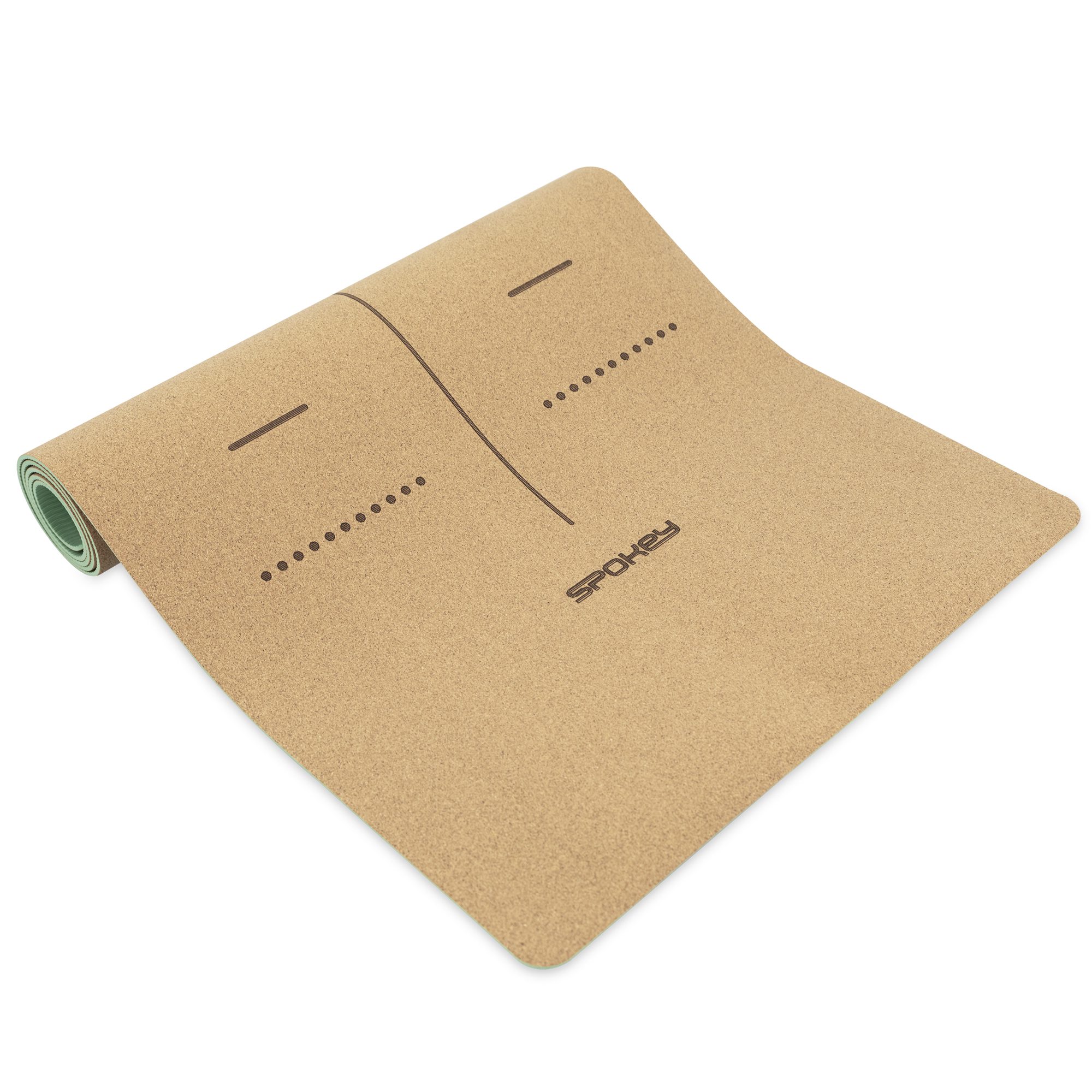 Natuurlijke kurken yogamat groen 183x61 cm - Spokey SAVASANA Natuurlijke kurken yogamat groen 183x61 cm - Spokey SAVASANA