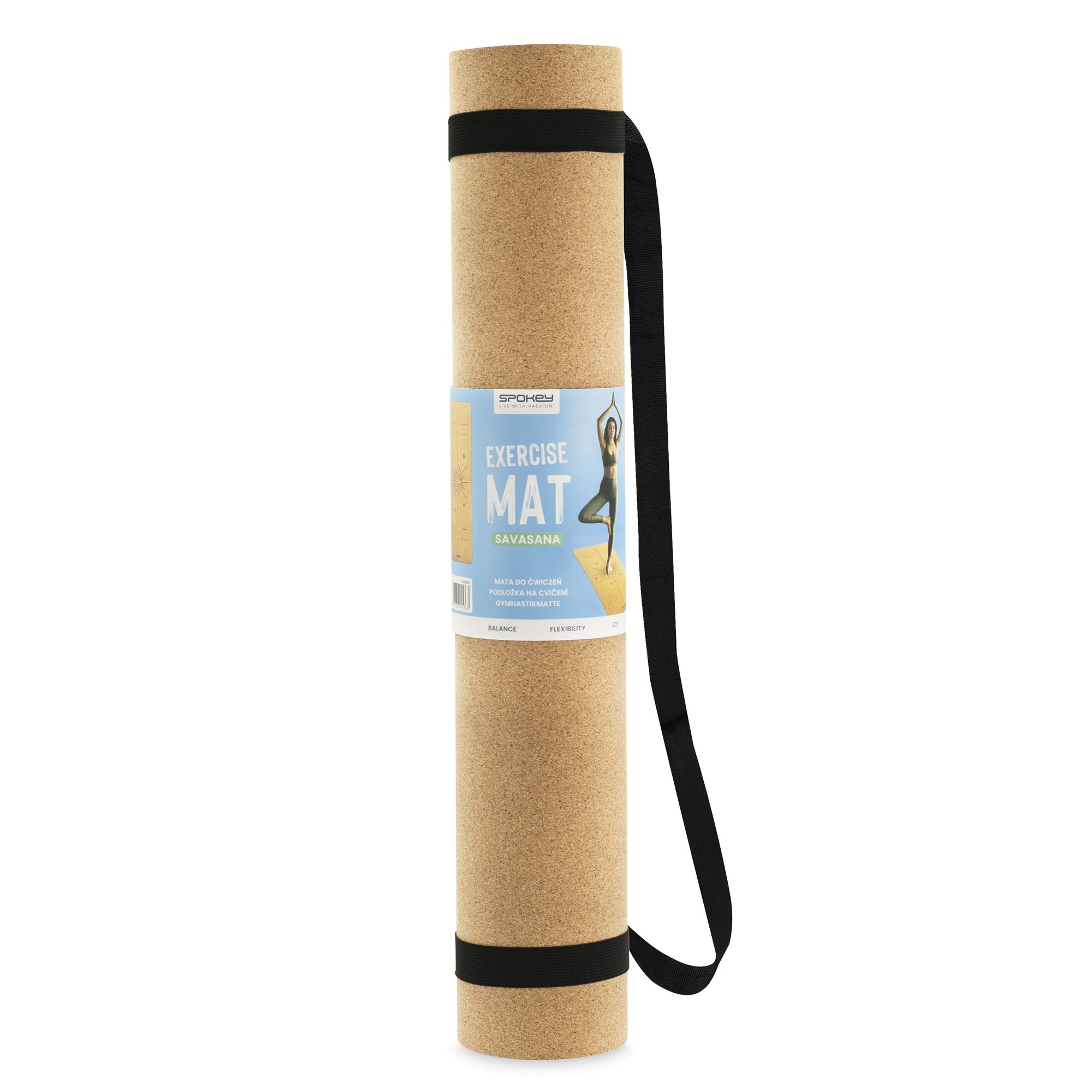 Natuurlijke kurken yogamat groen 183x61 cm - Spokey SAVASANA Natuurlijke kurken yogamat groen 183x61 cm - Spokey SAVASANA