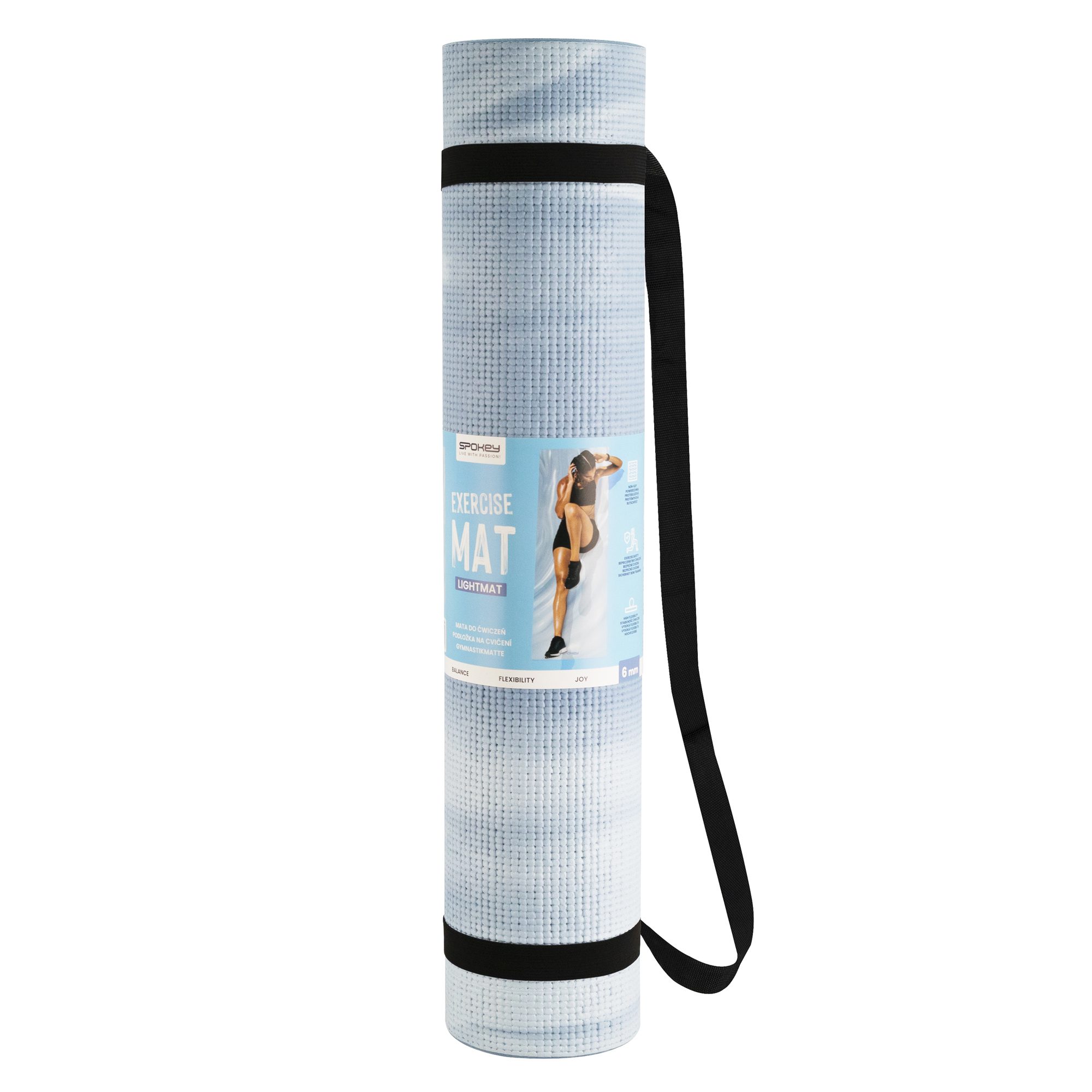 Fitnessmat 6mm antislip voor thuis en gym - Spokey LIGHTMAT Fitnessmat 6mm antislip voor thuis en gym - Spokey LIGHTMAT