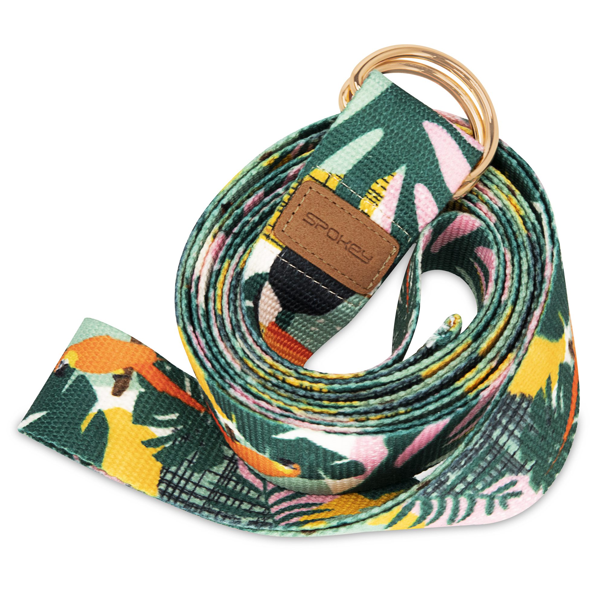 Yogariem met metalen gespen 300x3,8 cm - Spokey HOME JUNGLE Yogariem met metalen gespen 300x3,8 cm - Spokey HOME JUNGLE