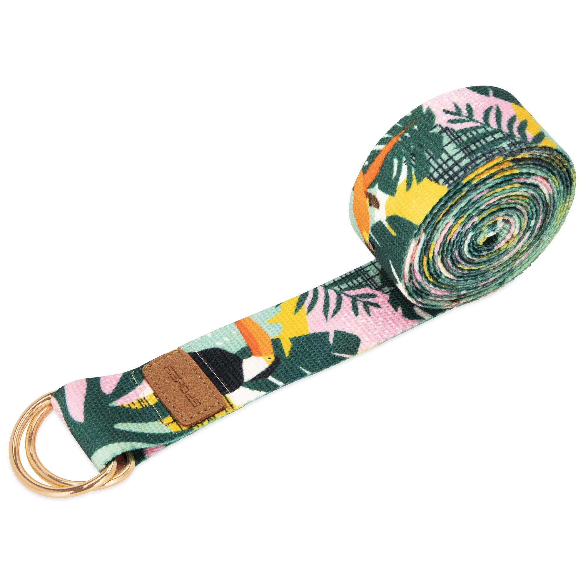 Yogariem met metalen gespen 300x3,8 cm - Spokey HOME JUNGLE Yogariem met metalen gespen 300x3,8 cm - Spokey HOME JUNGLE