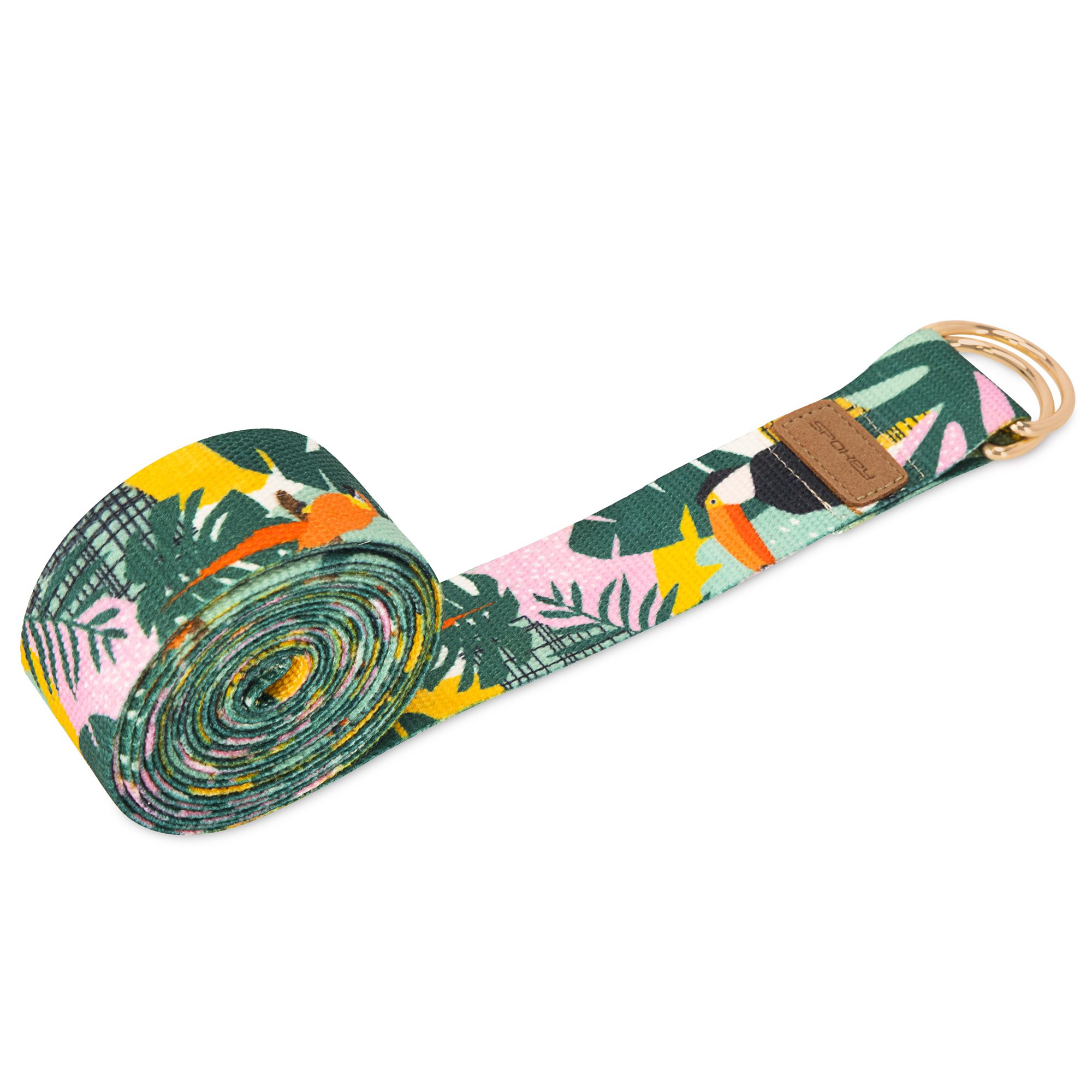 Yogariem met metalen gespen 300x3,8 cm - Spokey HOME JUNGLE Yogariem met metalen gespen 300x3,8 cm - Spokey HOME JUNGLE