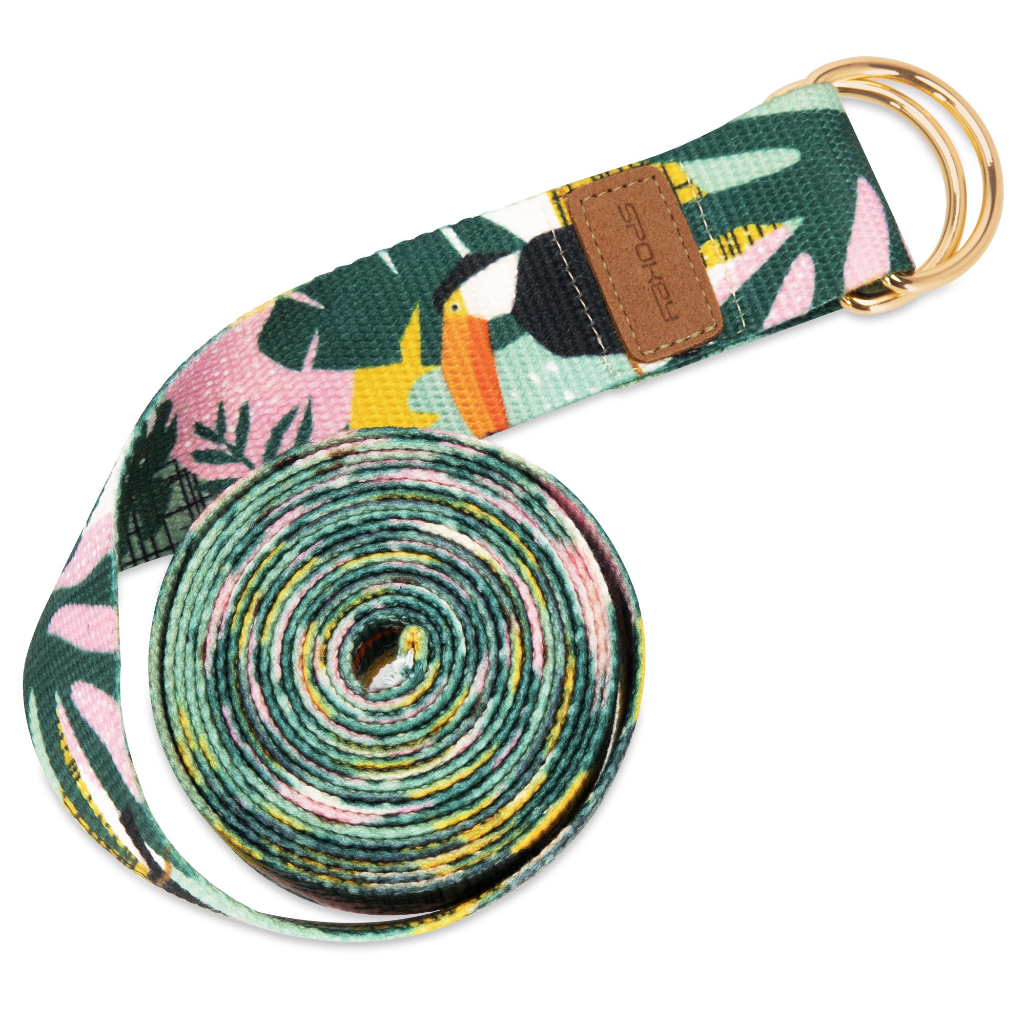 Yogariem met metalen gespen 300x3,8 cm - Spokey HOME JUNGLE Yogariem met metalen gespen 300x3,8 cm - Spokey HOME JUNGLE