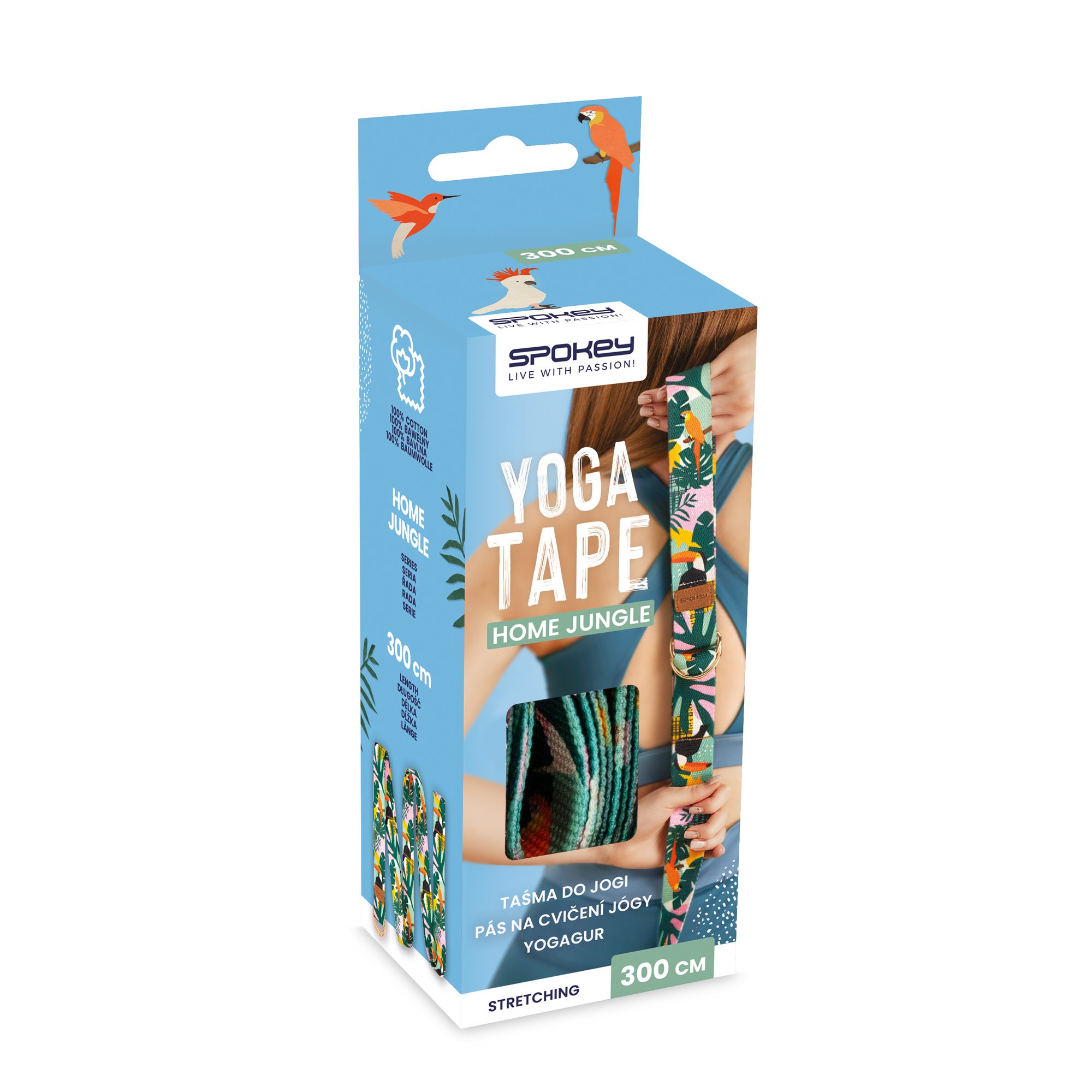 Yogariem met metalen gespen 300x3,8 cm - Spokey HOME JUNGLE Yogariem met metalen gespen 300x3,8 cm - Spokey HOME JUNGLE