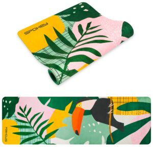 Fitnessmat - Antislip - microfiber suède toplaag - 183x61 cm - dikte 4mm - Spokey HOME JUNGLE