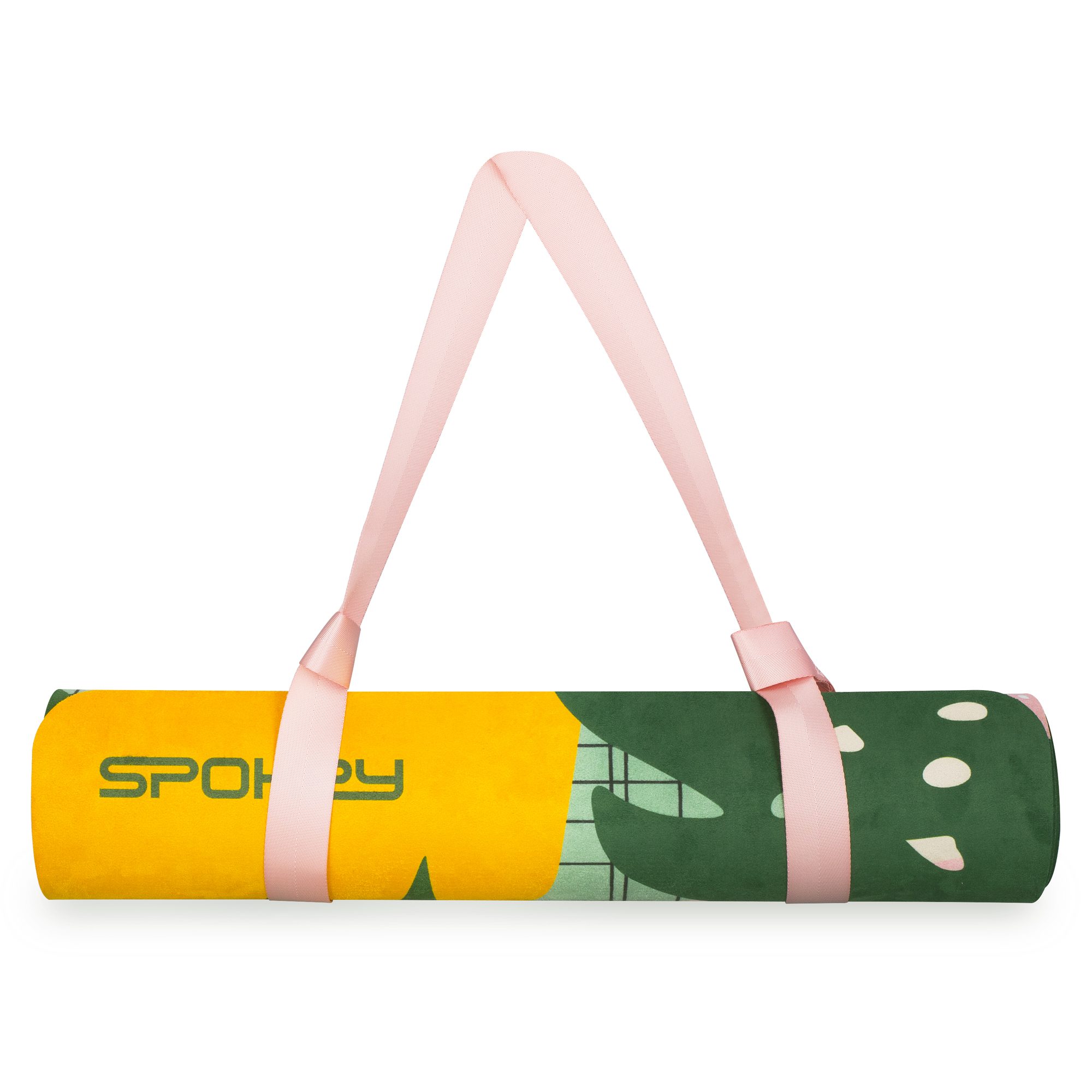 Fitnessmat - Antislip - microfiber suède toplaag - 183x61 cm - dikte 4mm - Spokey HOME JUNGLE Fitnessmat - Antislip - microfiber suède toplaag - 183x61 cm - dikte 4mm - Spokey HOME JUNGLE