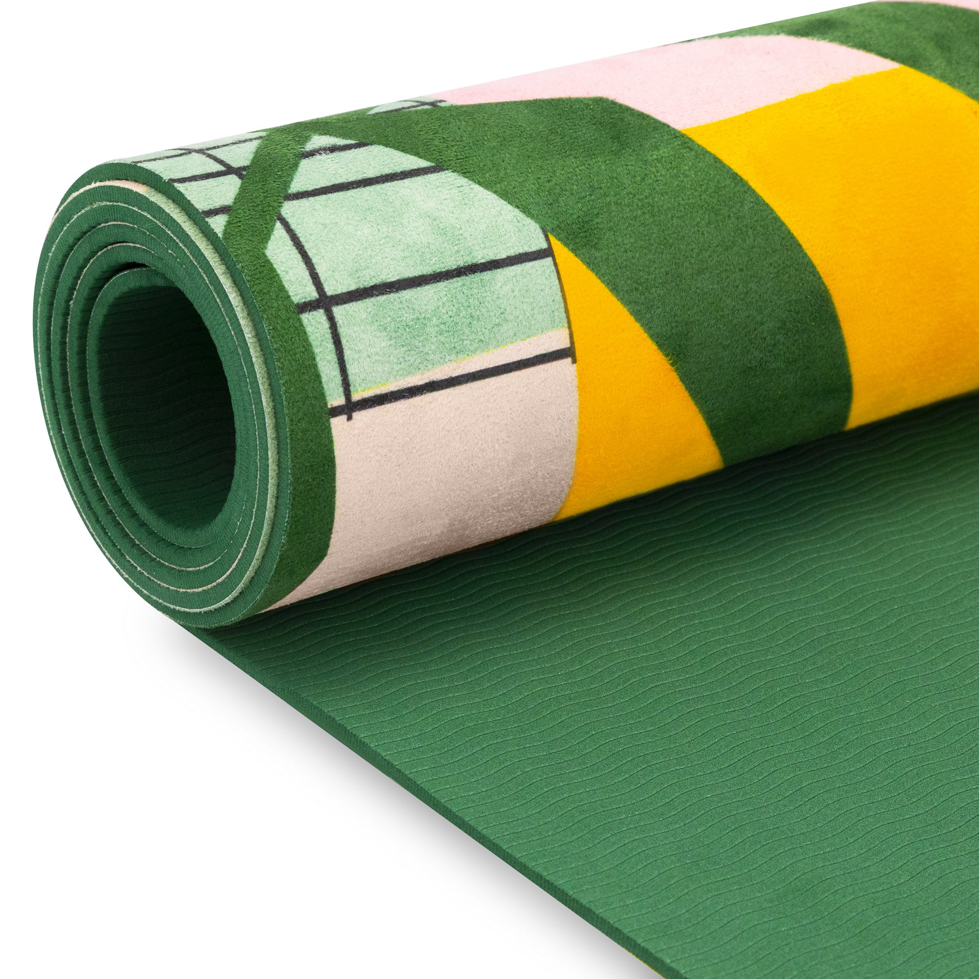 Fitnessmat - Antislip - microfiber suède toplaag - 183x61 cm - dikte 4mm - Spokey HOME JUNGLE Fitnessmat - Antislip - microfiber suède toplaag - 183x61 cm - dikte 4mm - Spokey HOME JUNGLE