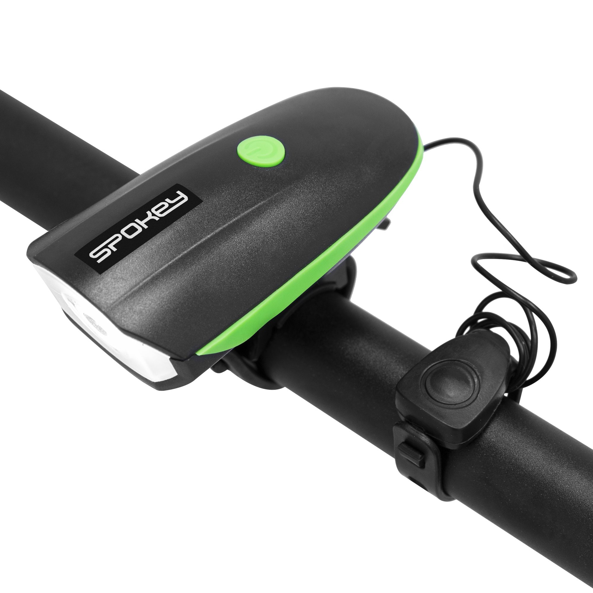 Fietslamp Spokey RAINI met claxon groen Fietslamp Spokey RAINI met claxon groen