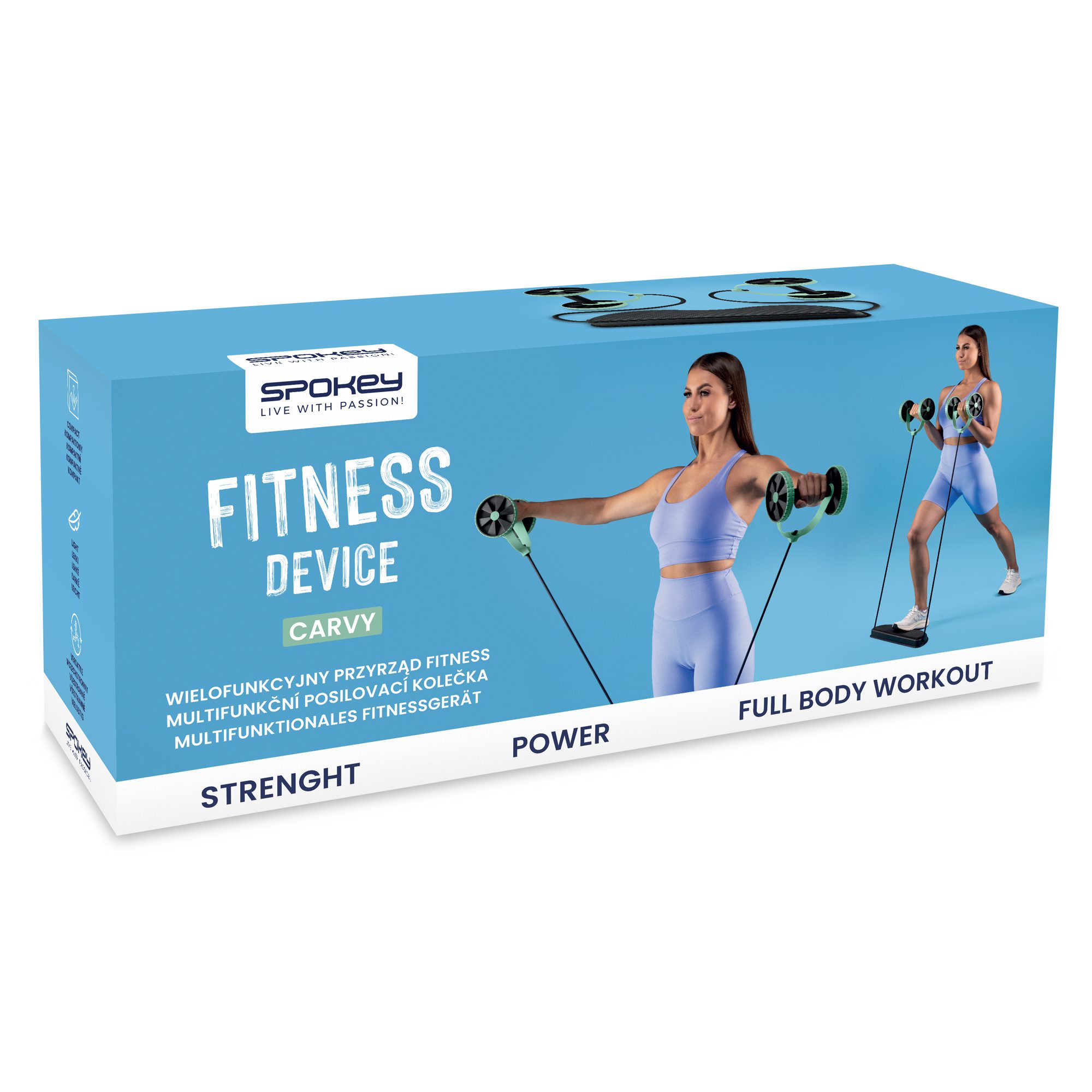 Multifunctioneel fitnessapparaat zwart/groen 2in1 - Spokey CARVY Multifunctioneel fitnessapparaat zwart/groen 2in1 - Spokey CARVY