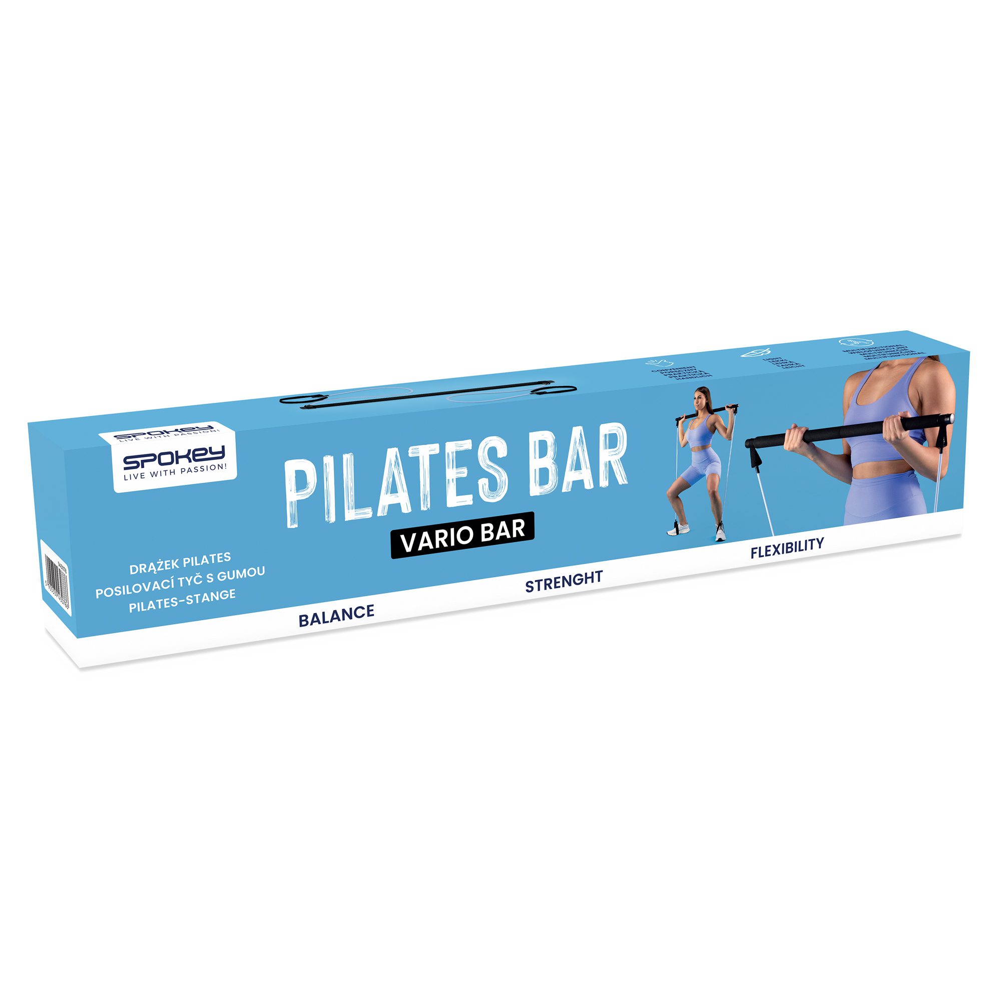 Pilates bar VARIO BAR zwart/blauw 90 cm Pilates bar VARIO BAR zwart/blauw 90 cm