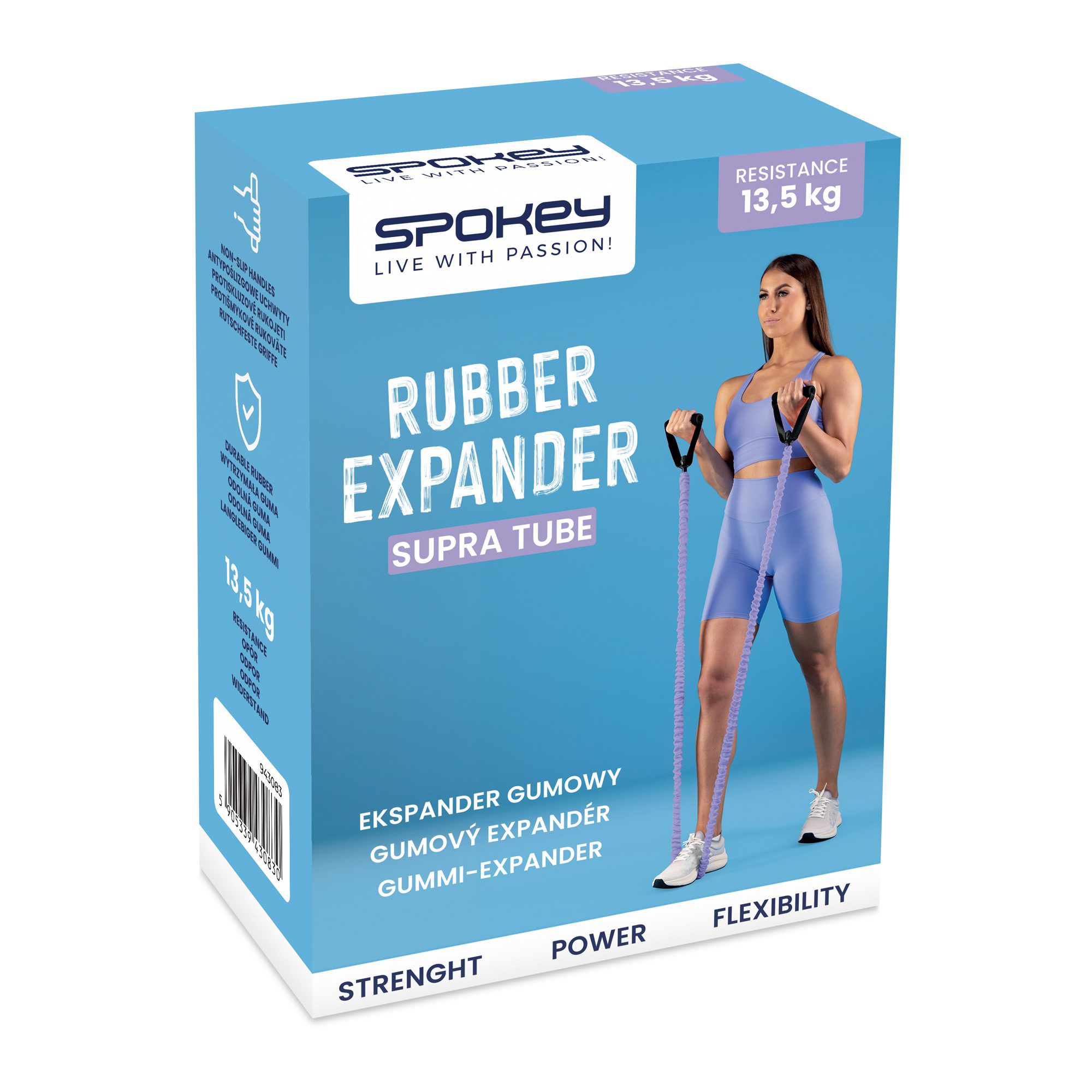 SUPRA TUBE MEDIUM rubber expander zwart paars SUPRA TUBE MEDIUM rubber expander zwart paars