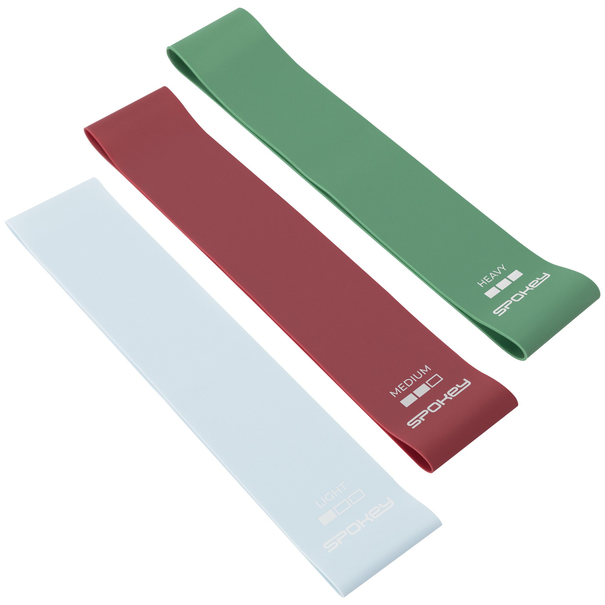 Mini weerstandsbanden set van 3 - Spokey FLEX SET Mini weerstandsbanden set van 3 - Spokey FLEX SET