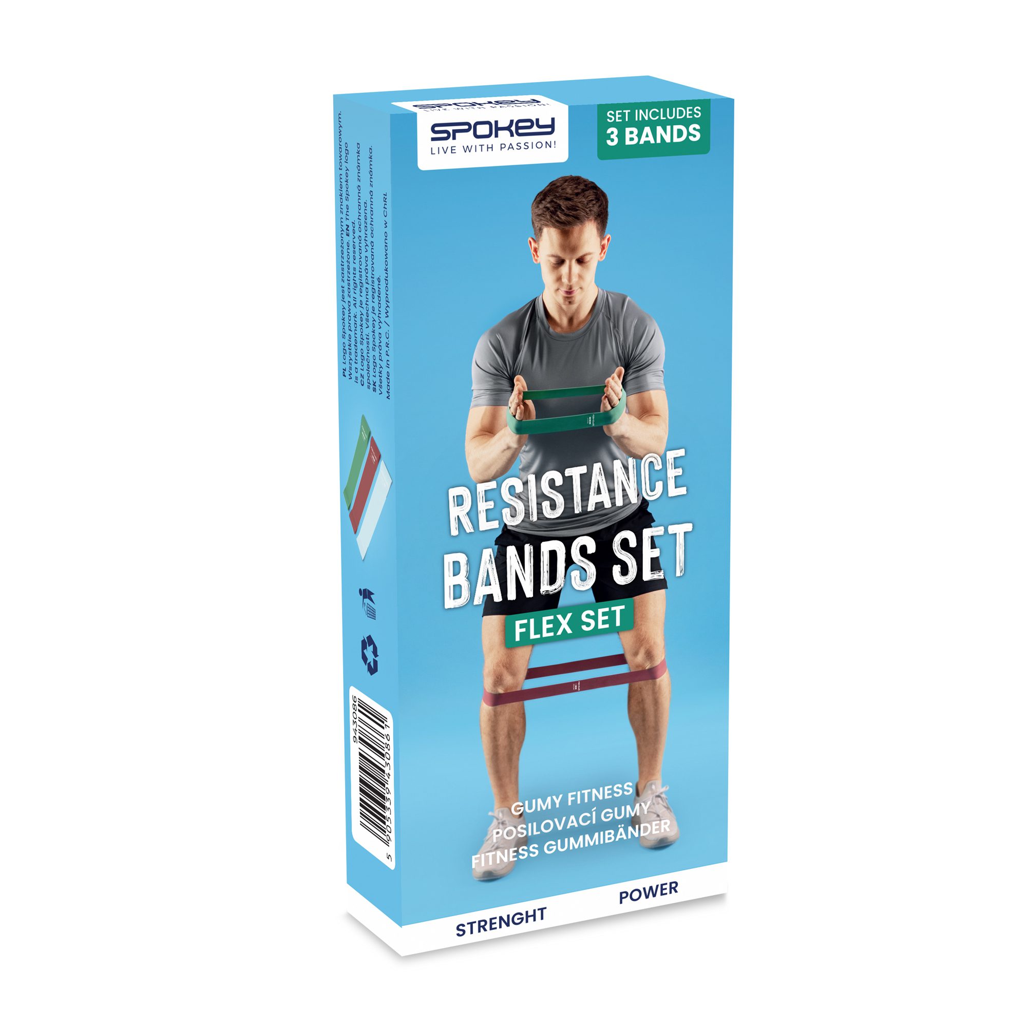 Mini weerstandsbanden set van 3 - Spokey FLEX SET Mini weerstandsbanden set van 3 - Spokey FLEX SET