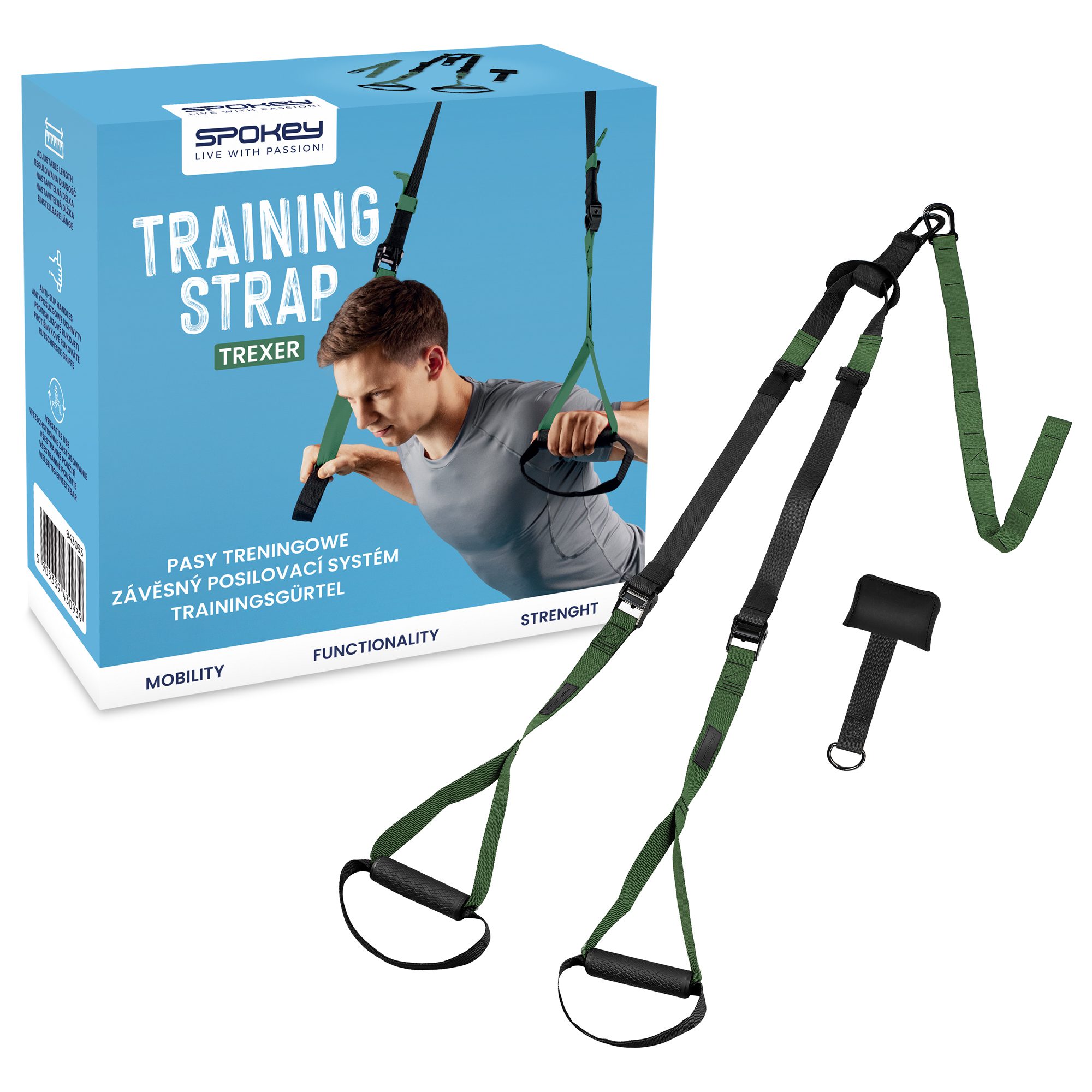 Suspension Trainer (200-290 cm) - Spokey TreXeR Suspension Trainer (200-290 cm) - Spokey TreXeR