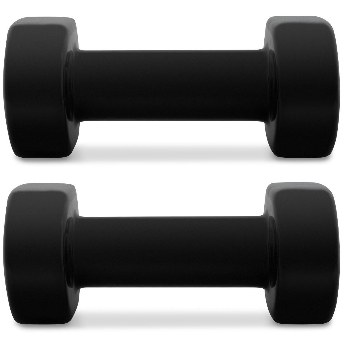 Vinyl dumbbells 2x4 kg zwart - Spokey SHAPE Vinyl dumbbells 2x4 kg zwart - Spokey SHAPE