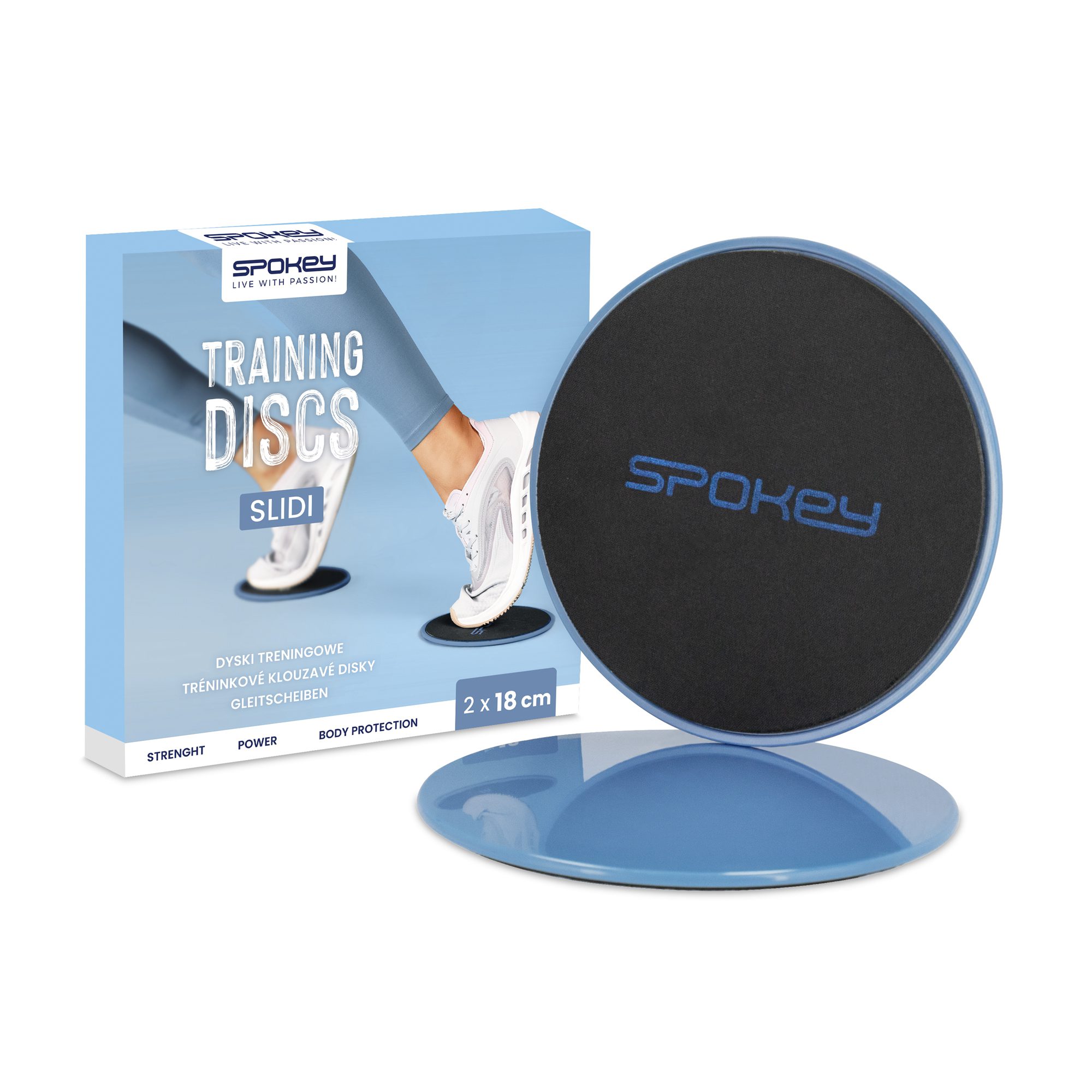 Skid training discs voor balans en stabiliteit - Spokey SLIDI 18 cm Skid training discs voor balans en stabiliteit - Spokey SLIDI 18 cm