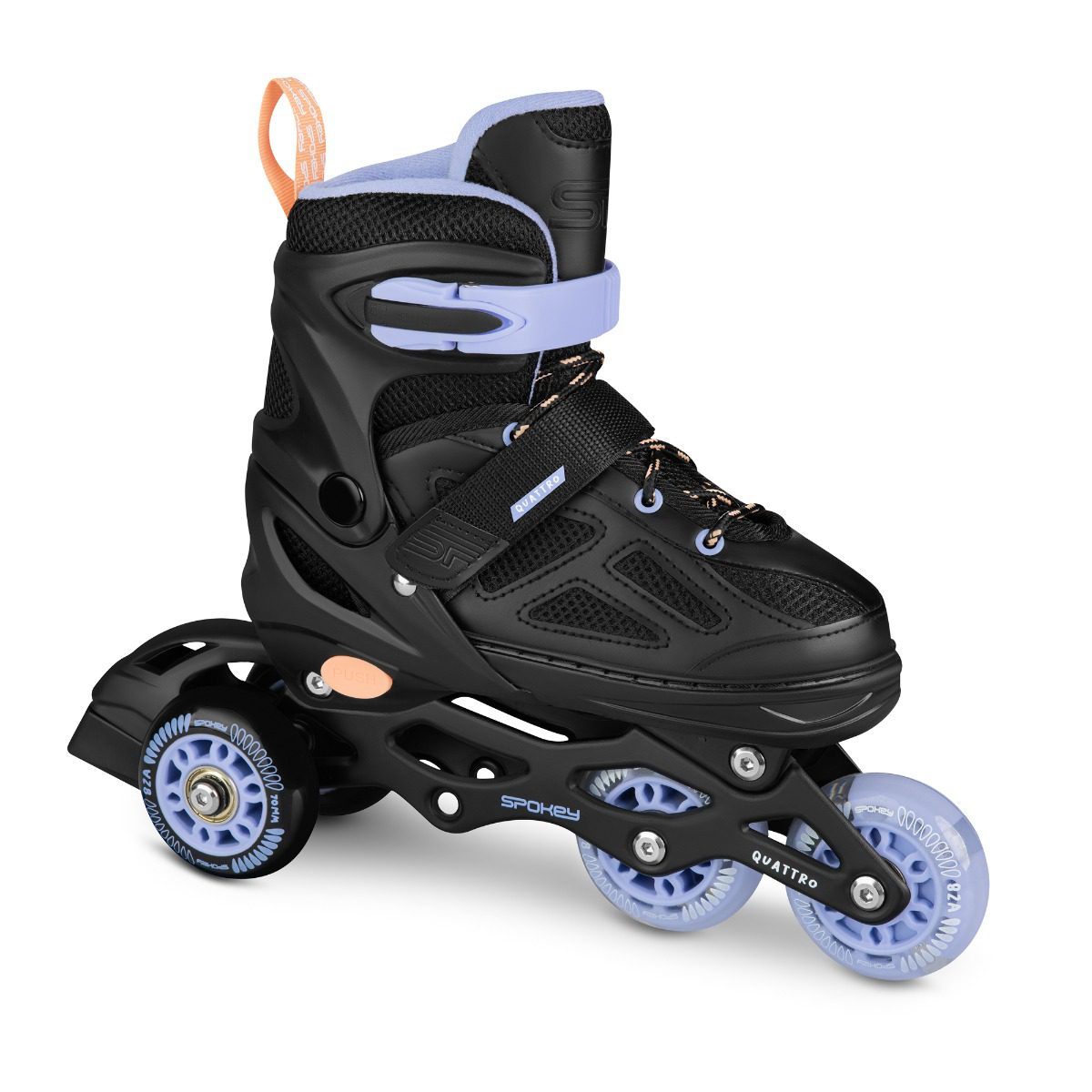 Spokey Quattro 4in1 skates zwart/licht blauw 30-33 Spokey Quattro 4in1 skates zwart/licht blauw 30-33