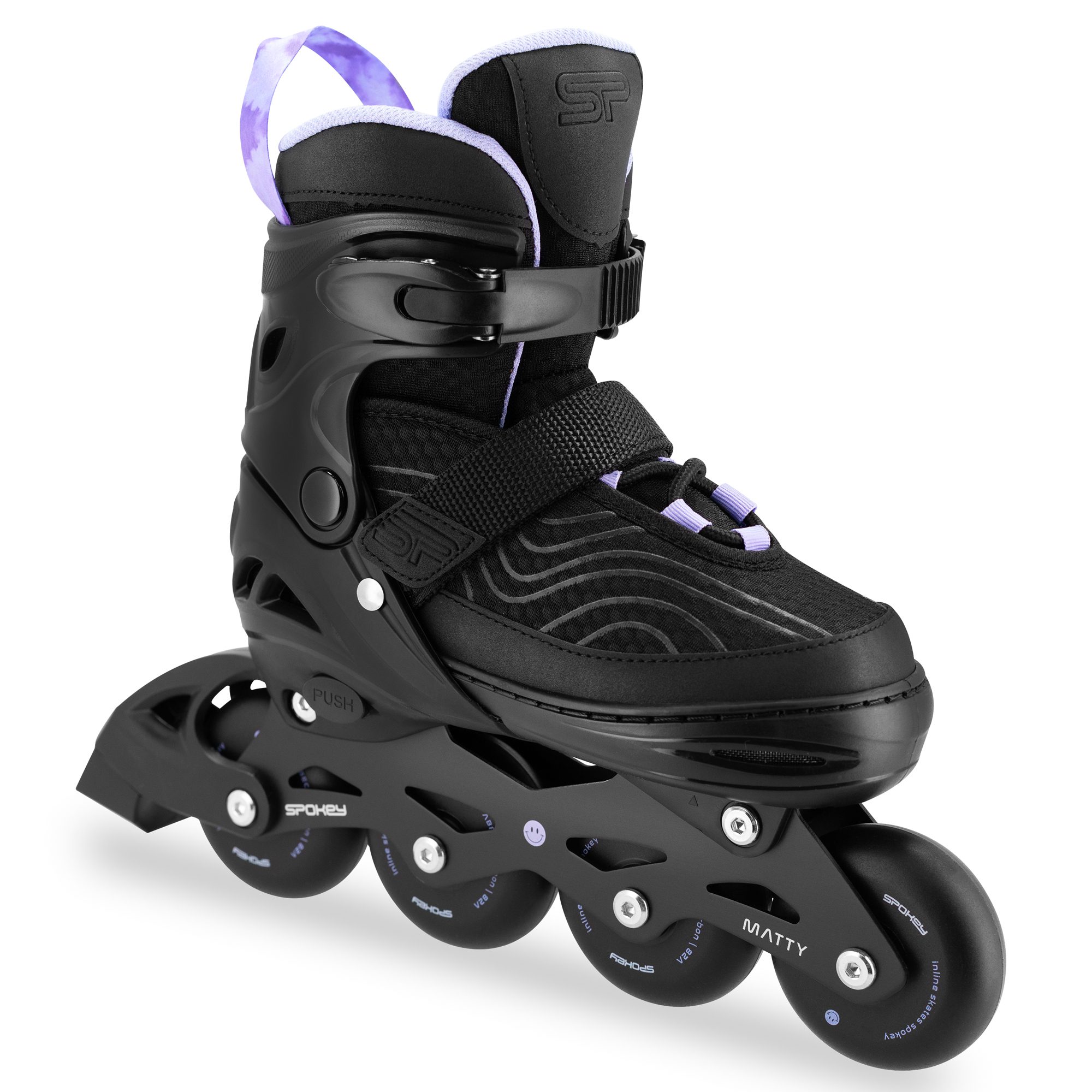 Verstelbare inline skates - Spokey MATTY - (zwart / paars) Verstelbare inline skates - Spokey MATTY - (zwart / paars)