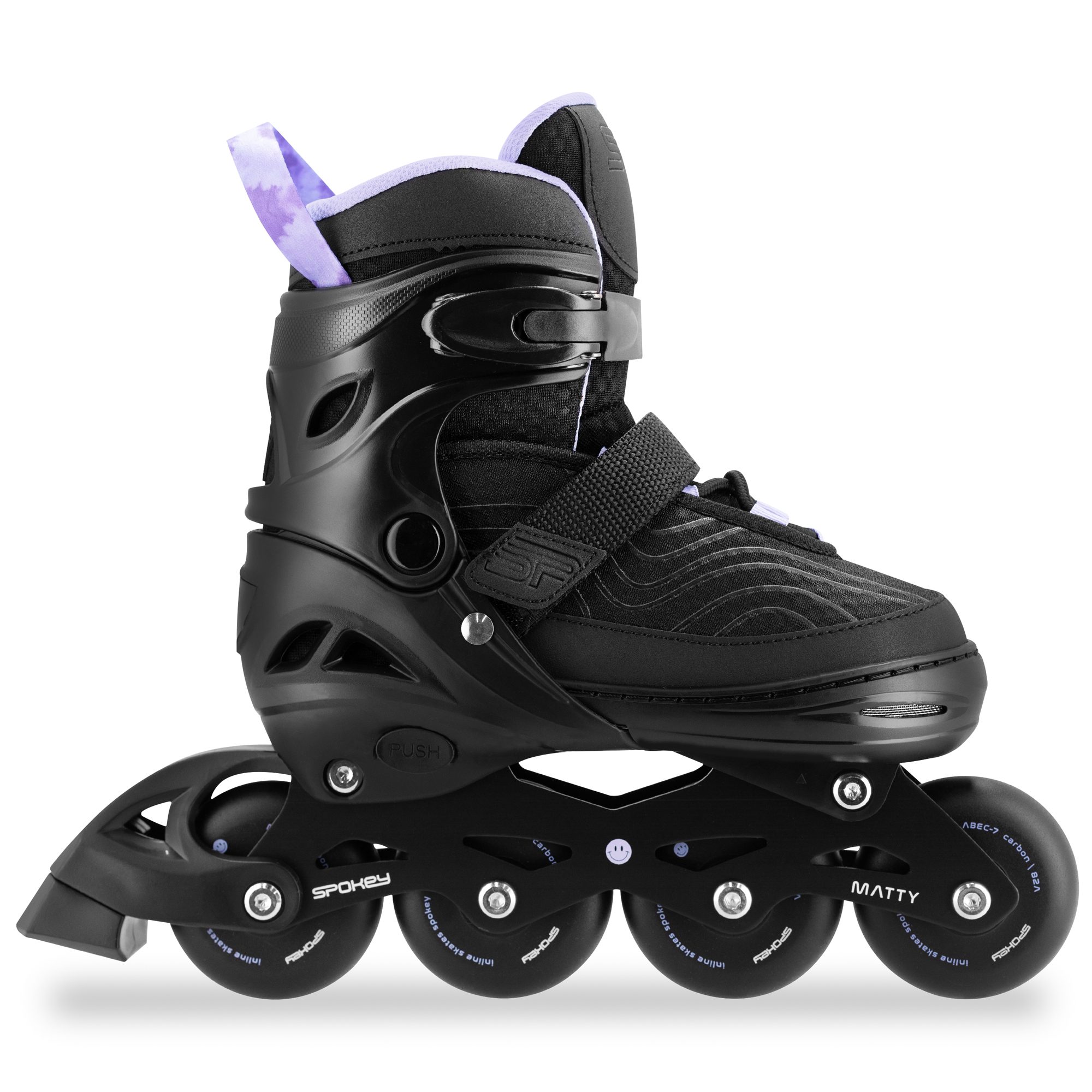 Verstelbare inline skates - Spokey MATTY - (zwart / paars) Verstelbare inline skates - Spokey MATTY - (zwart / paars)