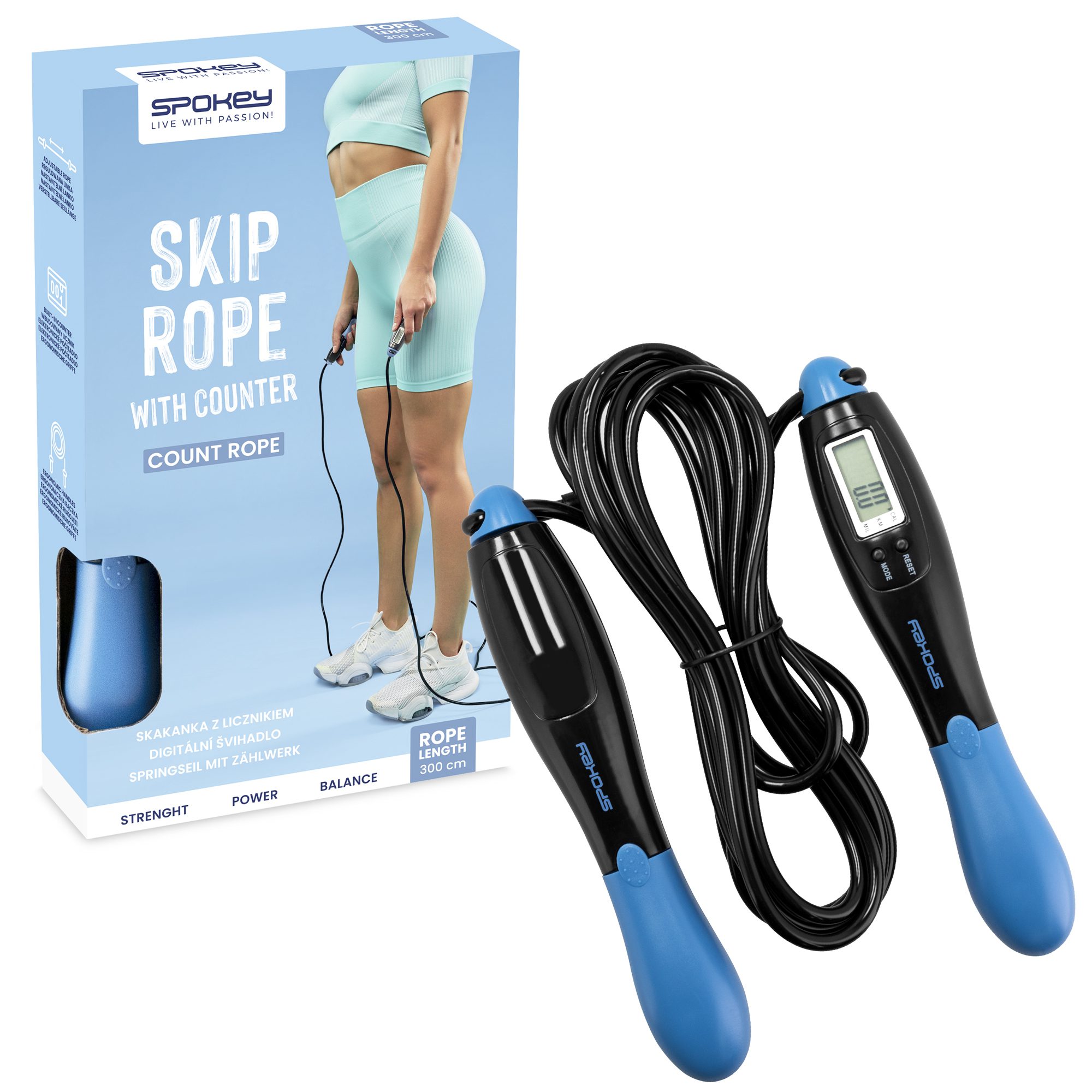 Professioneel Sport Springtouw met Teller - Verstelbaar - Jump Rope - Speedrope - Spokey Count Rope Professioneel Sport Springtouw met Teller - Verstelbaar - Jump Rope - Speedrope - Spokey Count Rope