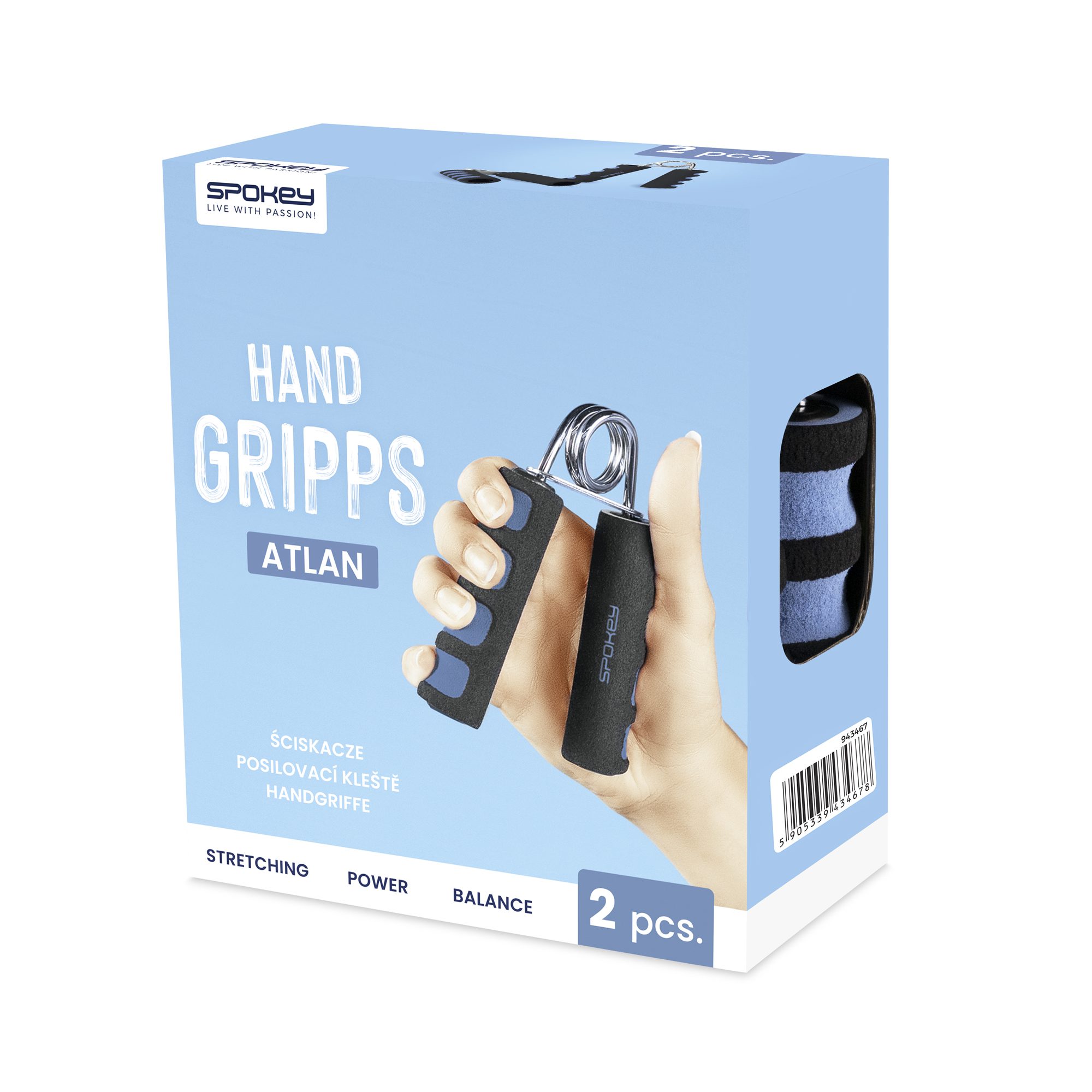 Griptrainer zwart voor thuistraining - Spokey ATLAN II Griptrainer zwart voor thuistraining - Spokey ATLAN II