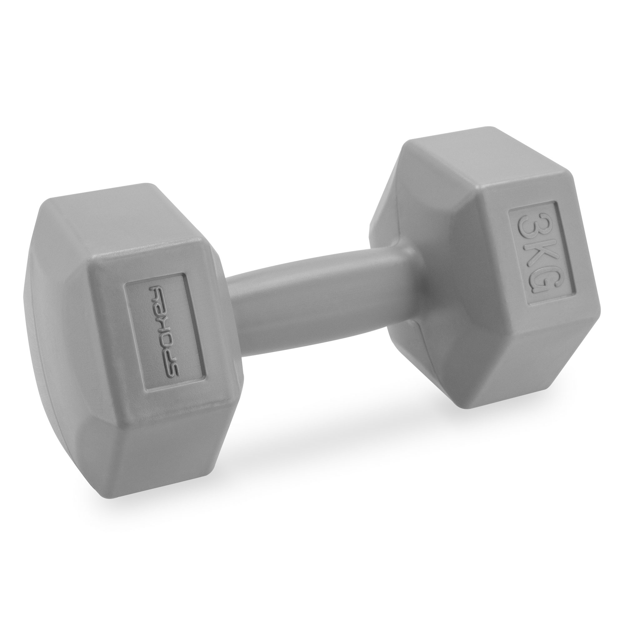 Hexagonale dumbbell set 2x3 kg grijs - Spokey MONSTER Hexagonale dumbbell set 2x3 kg grijs - Spokey MONSTER