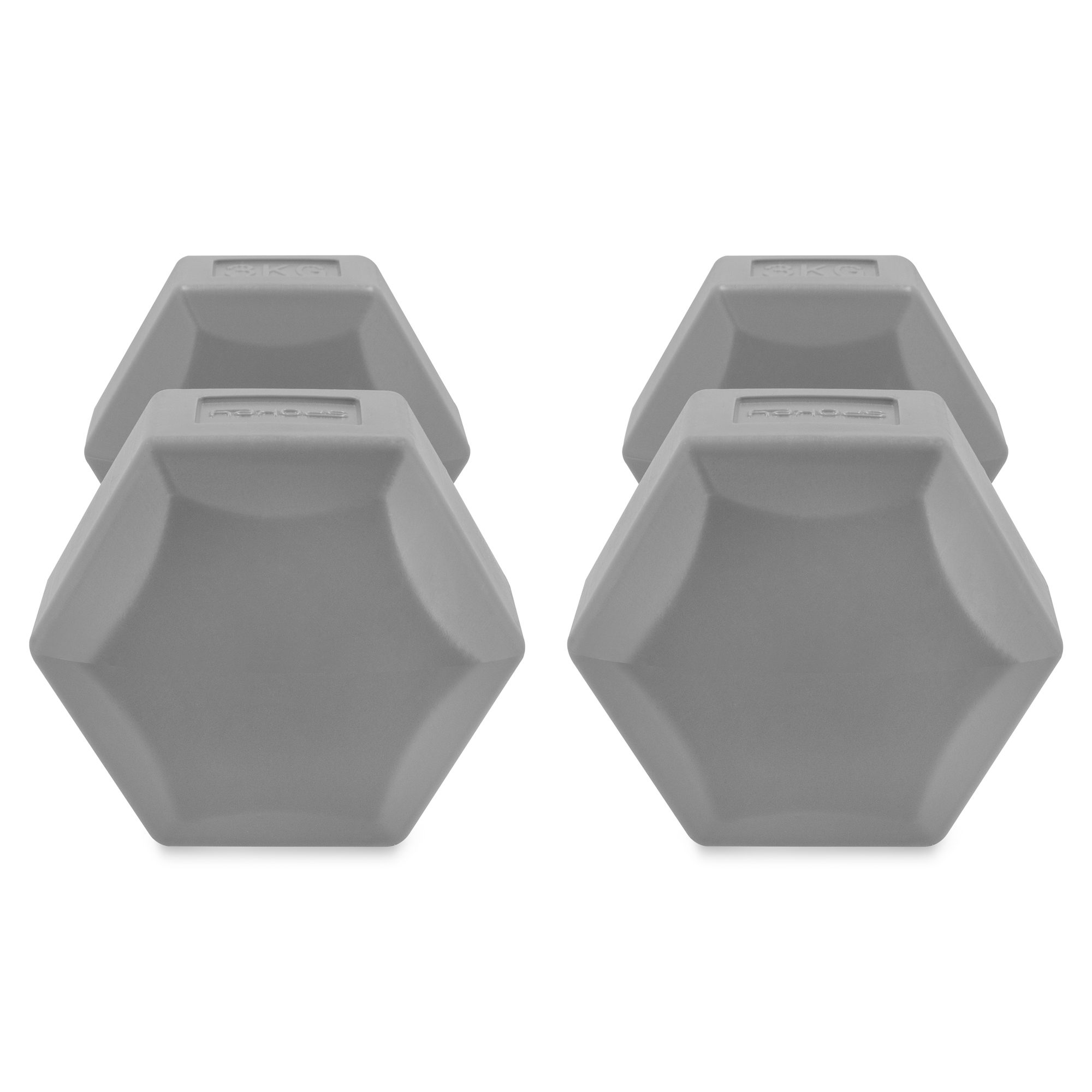 Hexagonale dumbbell set 2x3 kg grijs - Spokey MONSTER Hexagonale dumbbell set 2x3 kg grijs - Spokey MONSTER