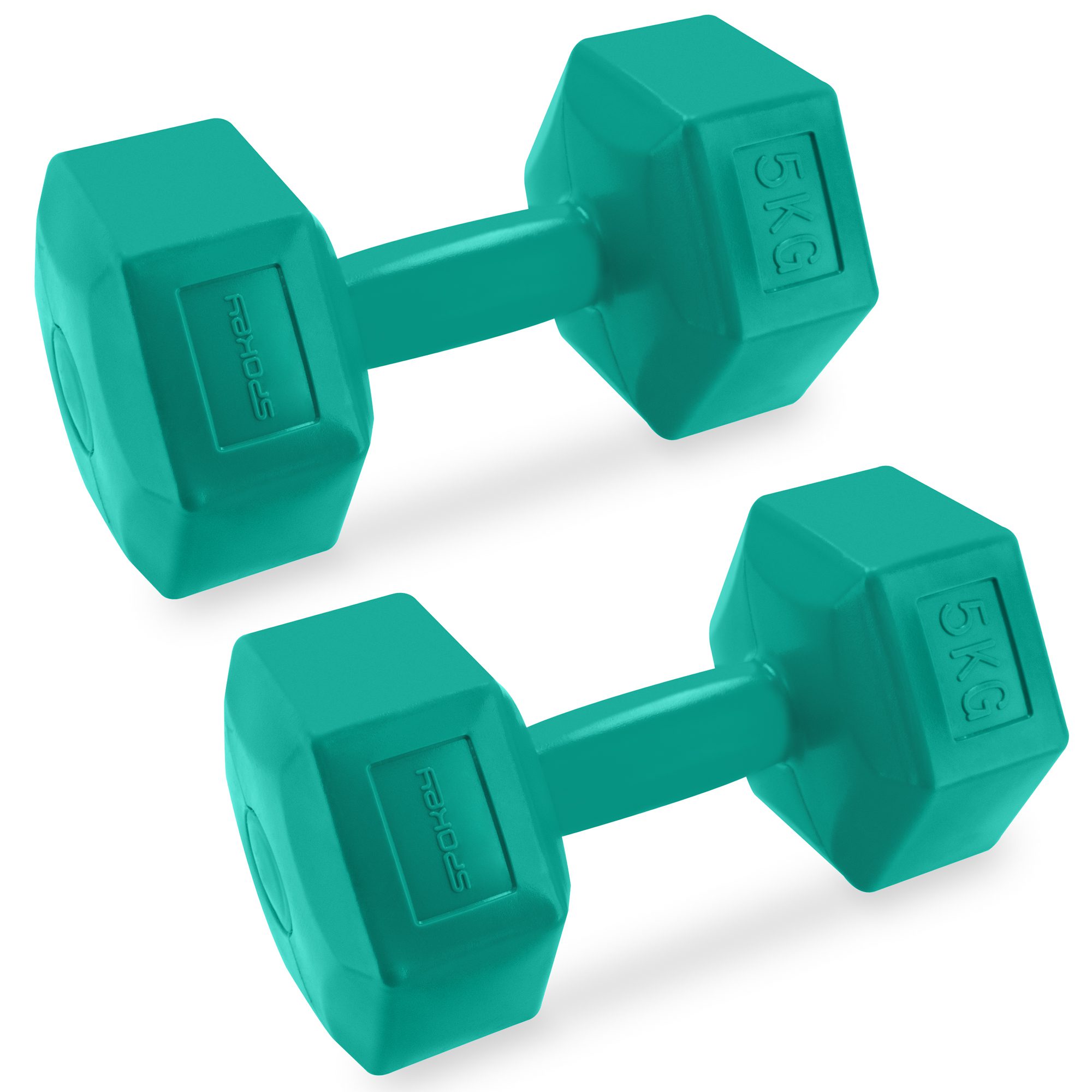 Hexagonale dumbbell set 2x5 kg voor thuisfitness - Spokey MONSTER Hexagonale dumbbell set 2x5 kg voor thuisfitness - Spokey MONSTER