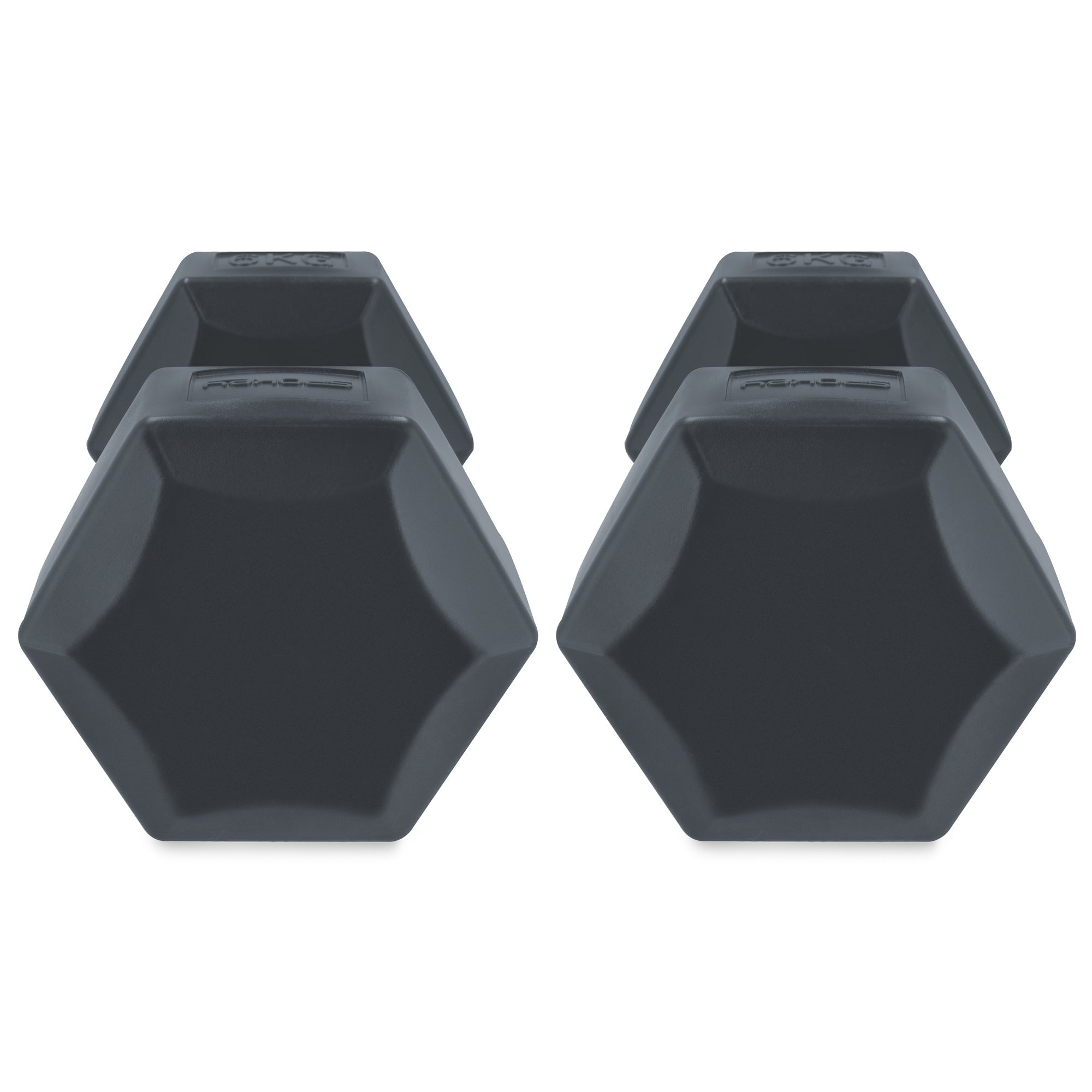 Hexagonale dumbbell set 2x6 kg zwart - Spokey MONSTER Hexagonale dumbbell set 2x6 kg zwart - Spokey MONSTER