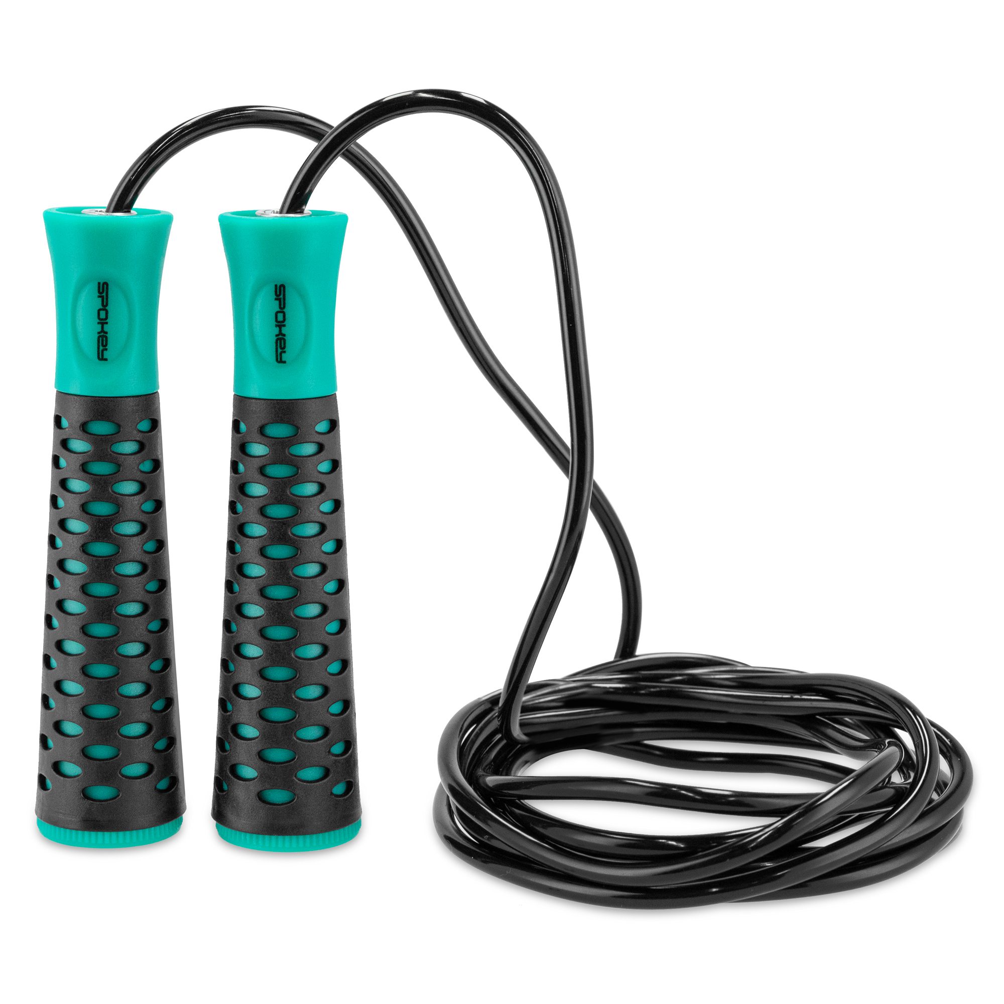 Spokey CANDY ROPE springtouw zwart/groen Spokey CANDY ROPE springtouw zwart/groen