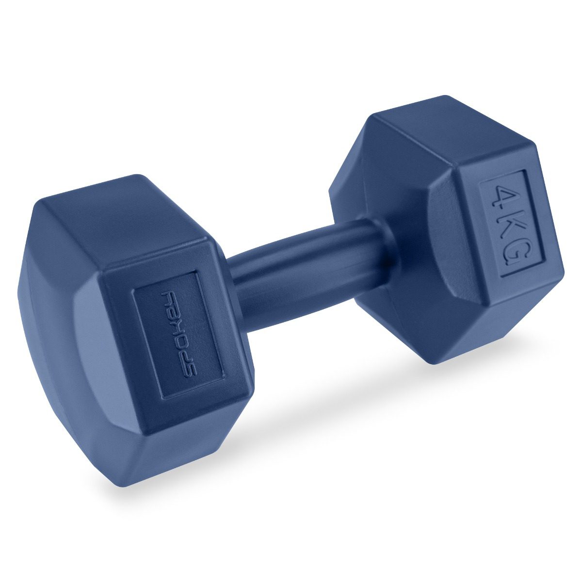 Set van hexagonale dumbbells 2x4 kg blauw - Spokey MONSTER Set van hexagonale dumbbells 2x4 kg blauw - Spokey MONSTER