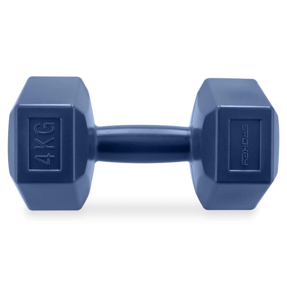 Set van hexagonale dumbbells 2x4 kg blauw - Spokey MONSTER Set van hexagonale dumbbells 2x4 kg blauw - Spokey MONSTER