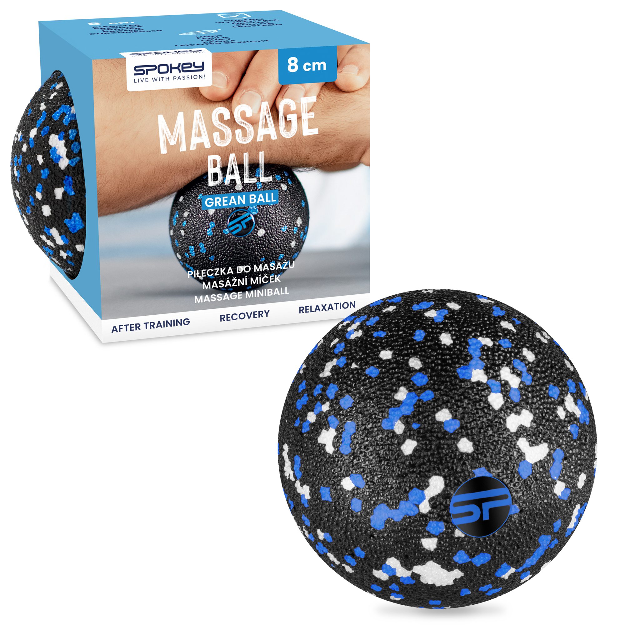 Massagebal voor spierontspanning 8 cm - Spokey Grean Ball Massagebal voor spierontspanning 8 cm - Spokey Grean Ball
