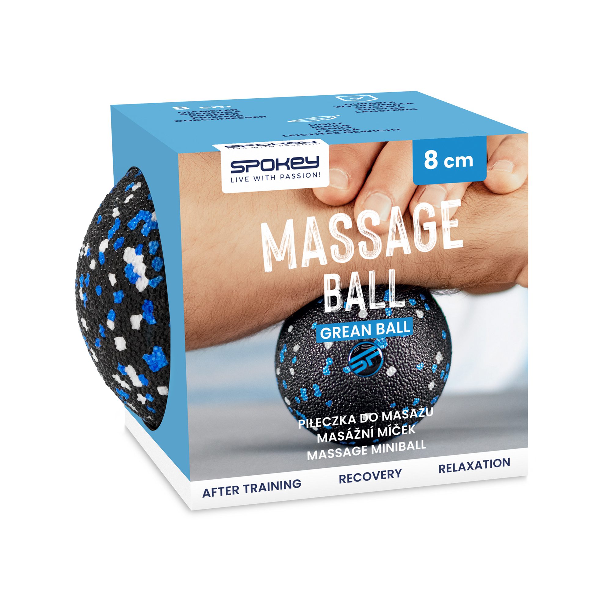 Massagebal voor spierontspanning 8 cm - Spokey Grean Ball Massagebal voor spierontspanning 8 cm - Spokey Grean Ball