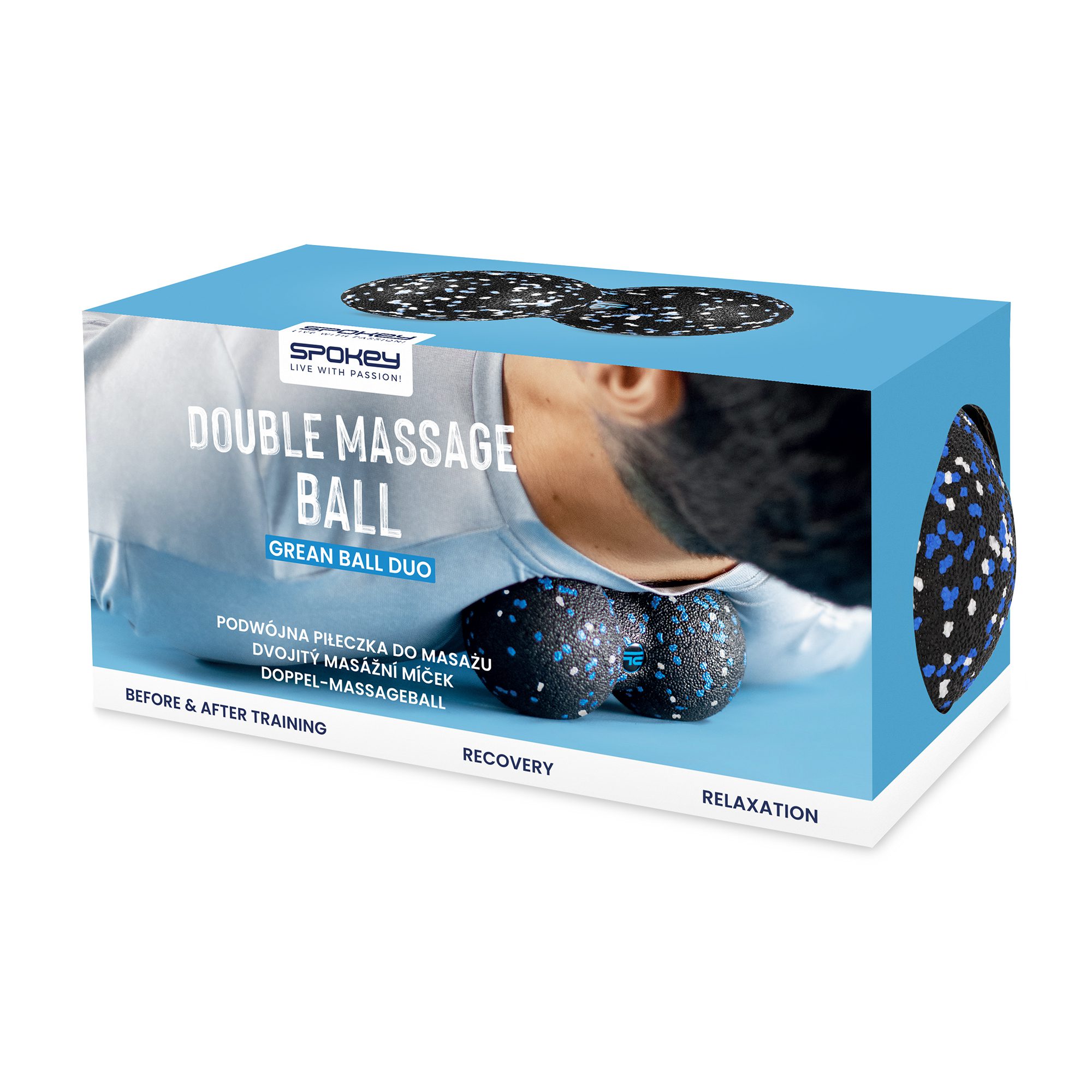 Dubbele massagebal - 8×16 cm – Spokey GREAN BALL DUO - Zwart Dubbele massagebal - 8×16 cm – Spokey GREAN BALL DUO - Zwart
