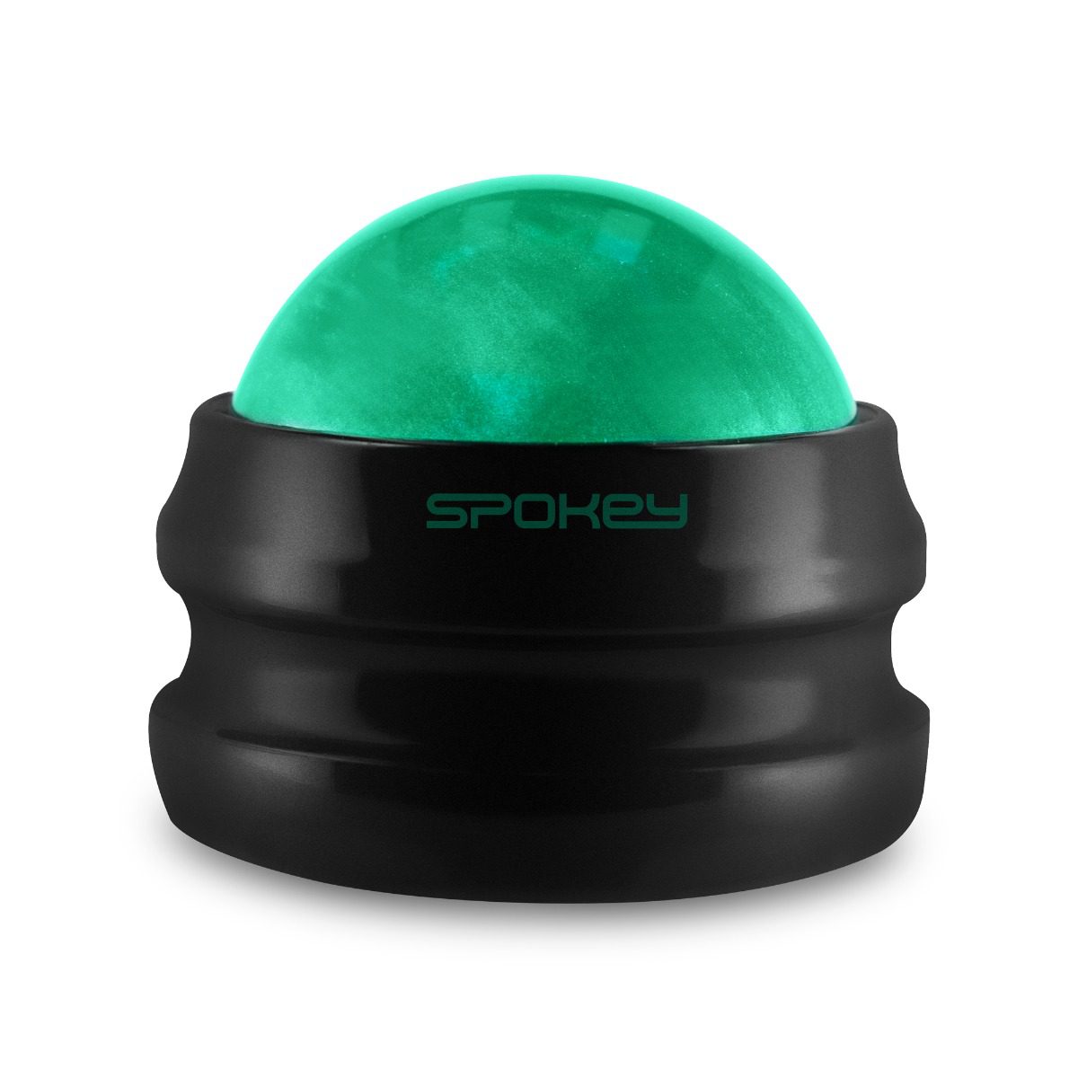 Massagebal zwart 360° met antislip handvat - Spokey GLOB Massagebal zwart 360° met antislip handvat - Spokey GLOB